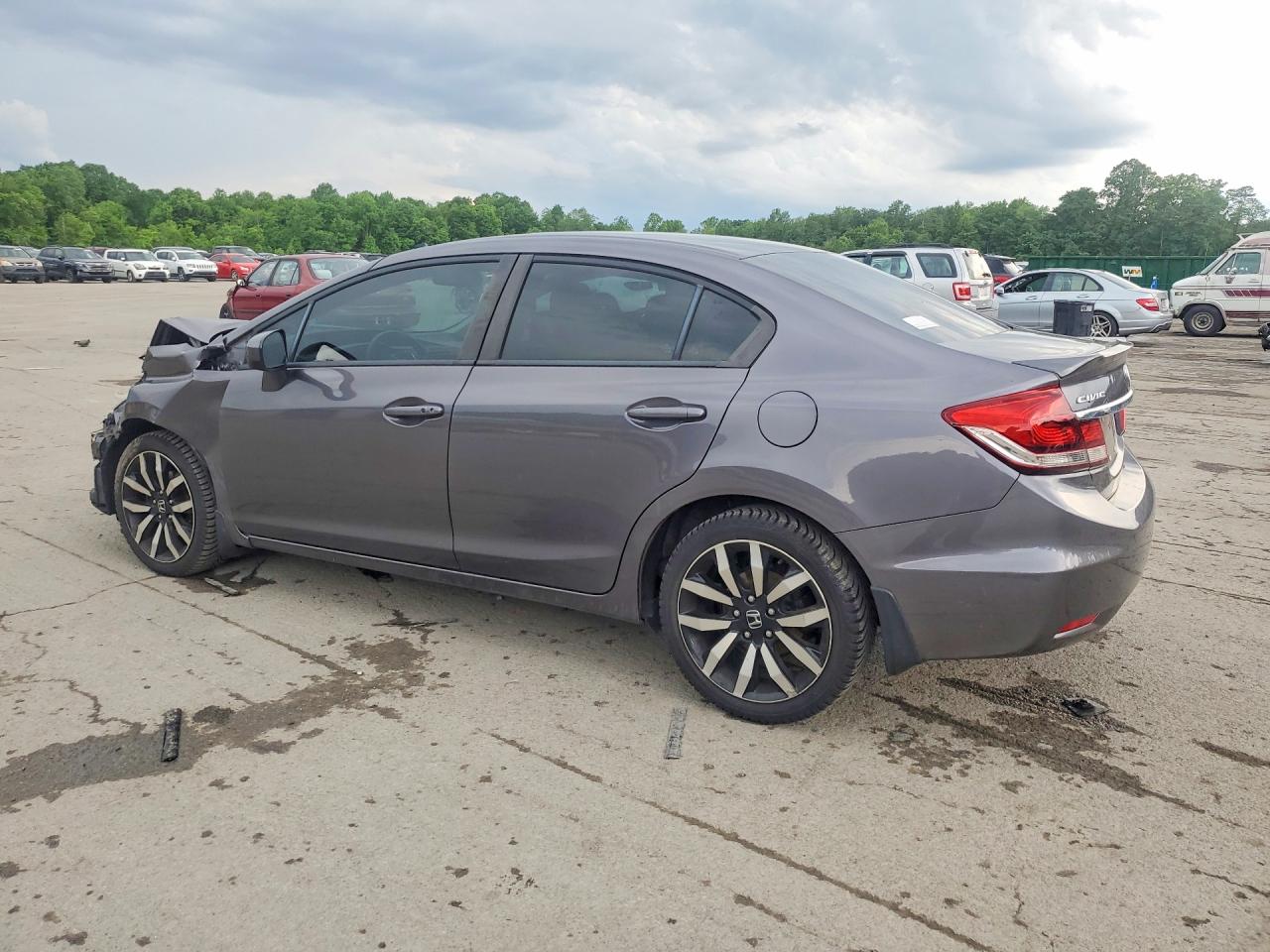 2015 Honda Civic Exl Gray vin: 19XFB2F9XFE103416
