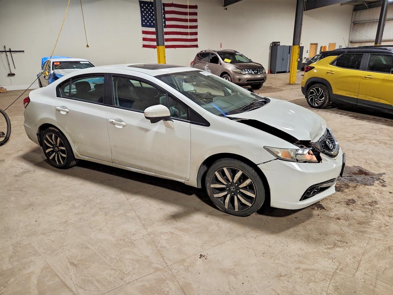 2015 Honda Civic Exl White vin: 19XFB2F9XFE202608