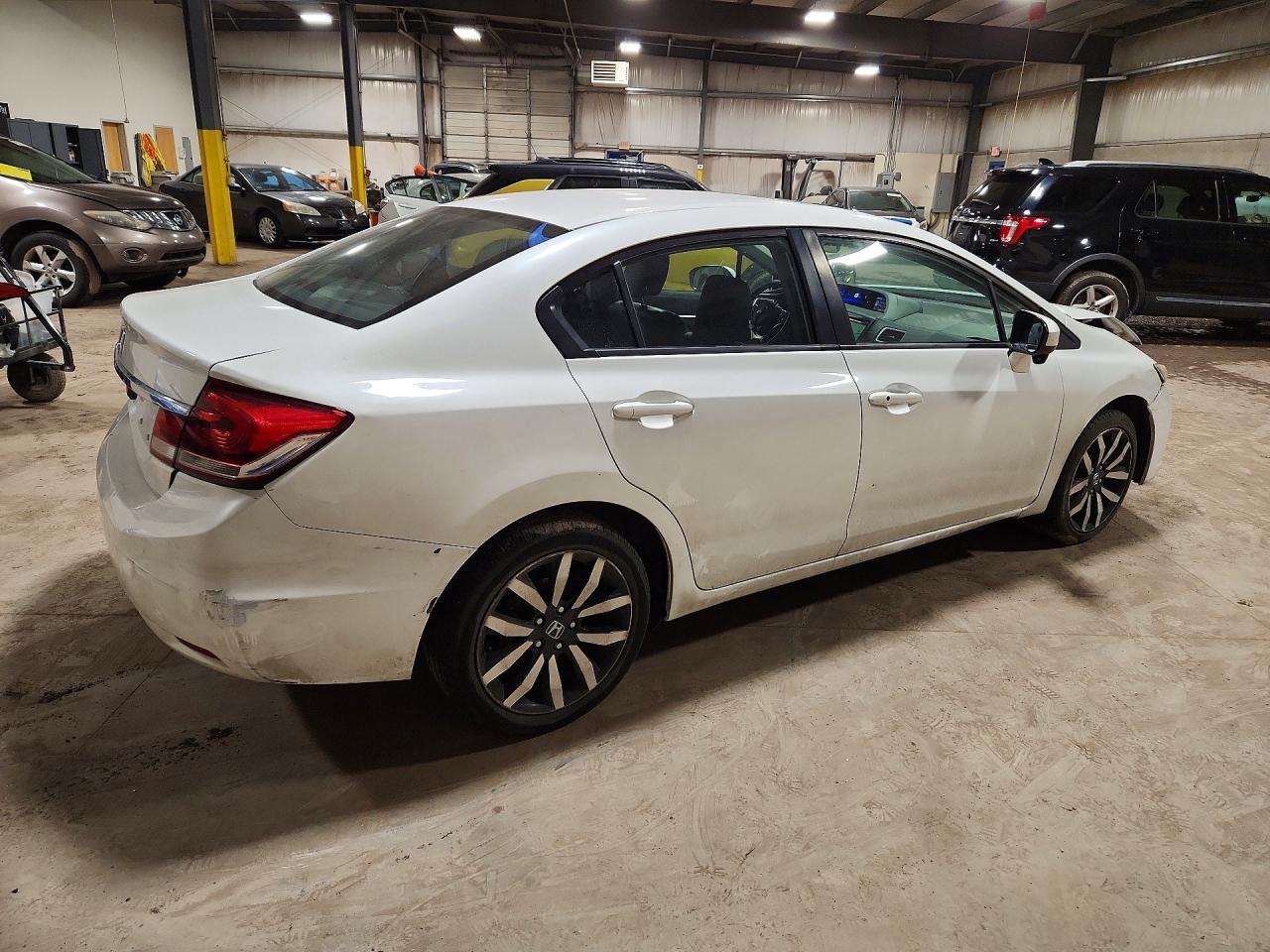 2015 Honda Civic Exl White vin: 19XFB2F9XFE202608
