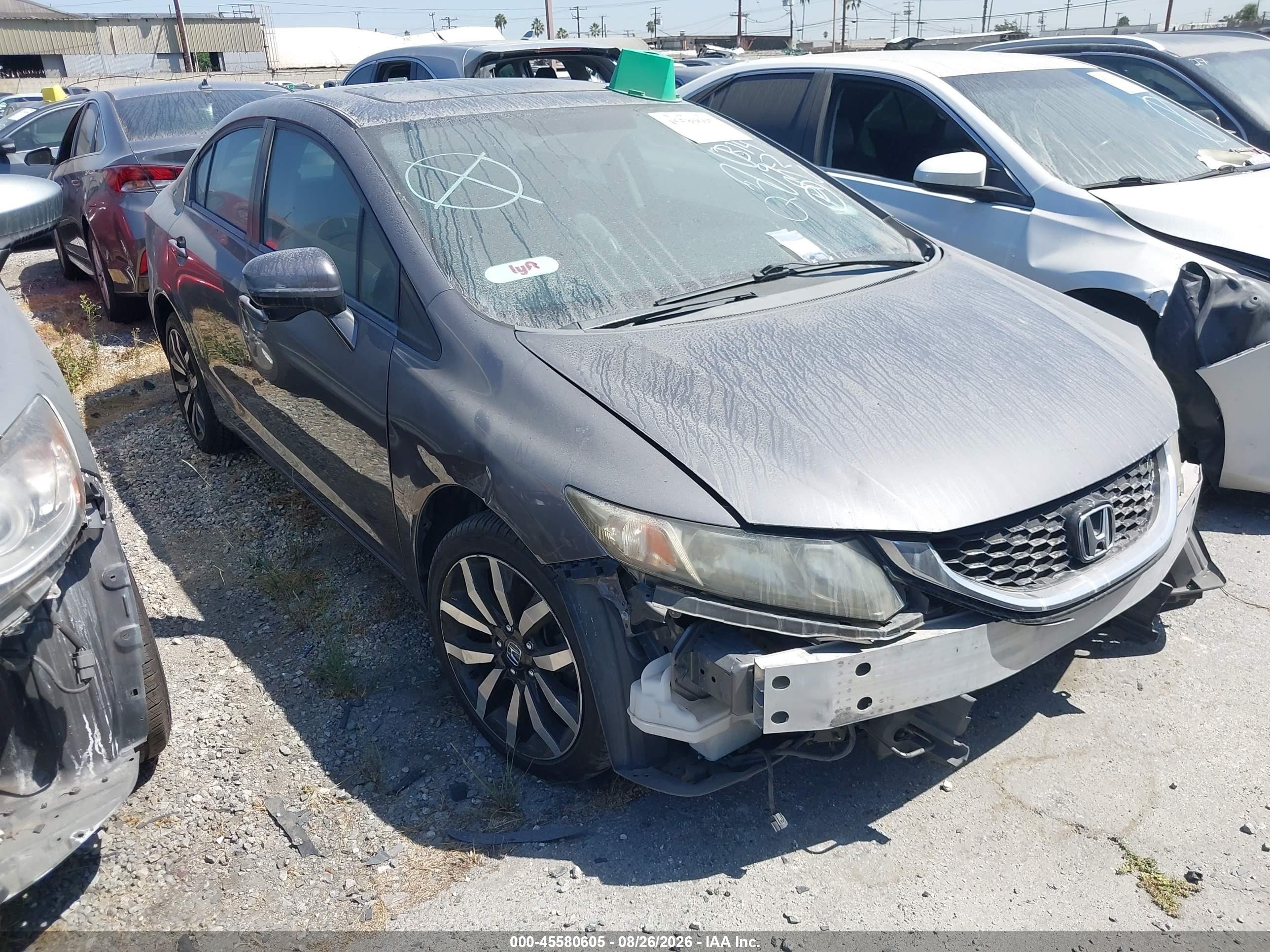 2015 Honda Civic Ex-l Gray vin: 19XFB2F9XFE247029