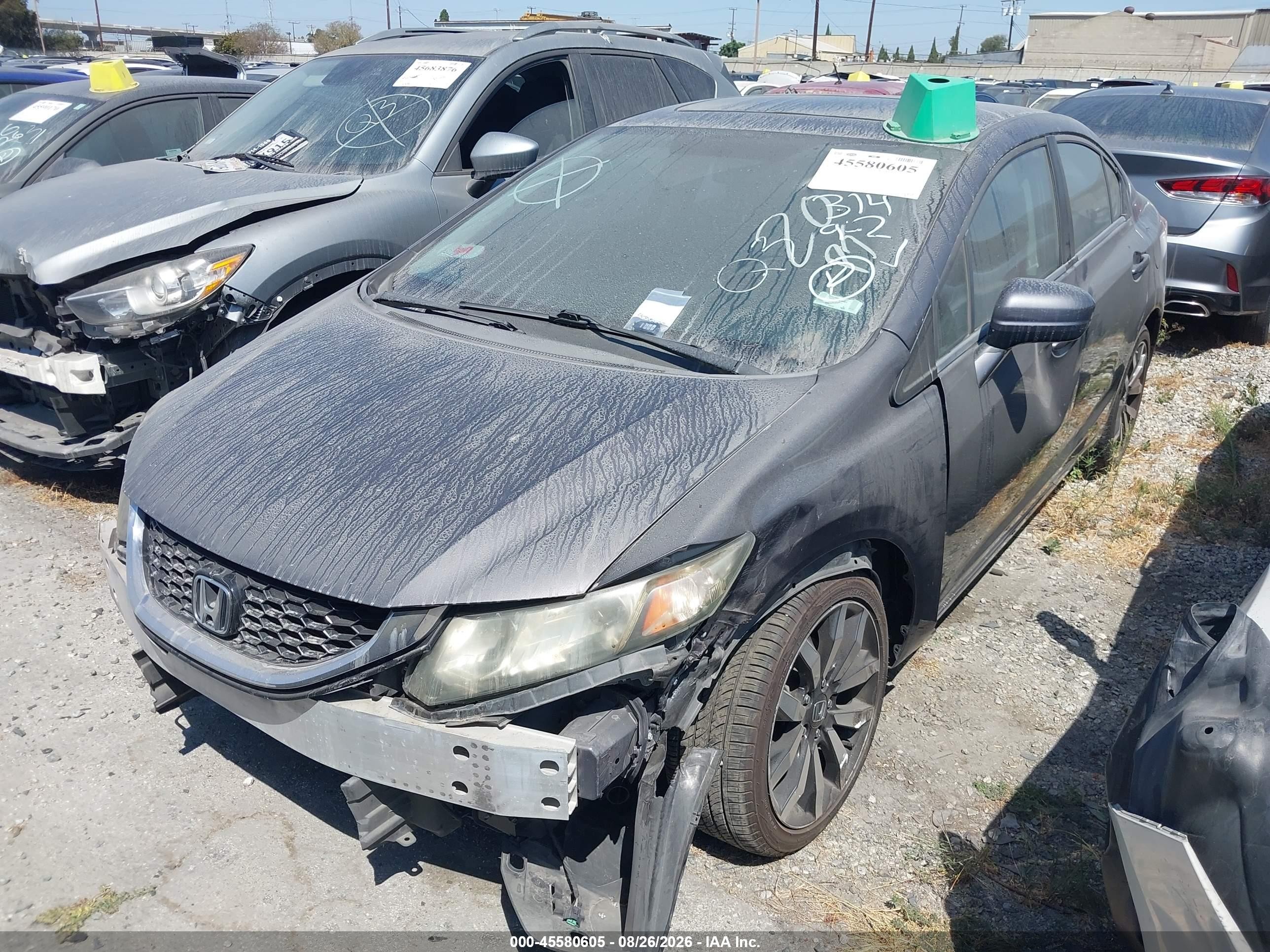 2015 Honda Civic Ex-l Gray vin: 19XFB2F9XFE247029