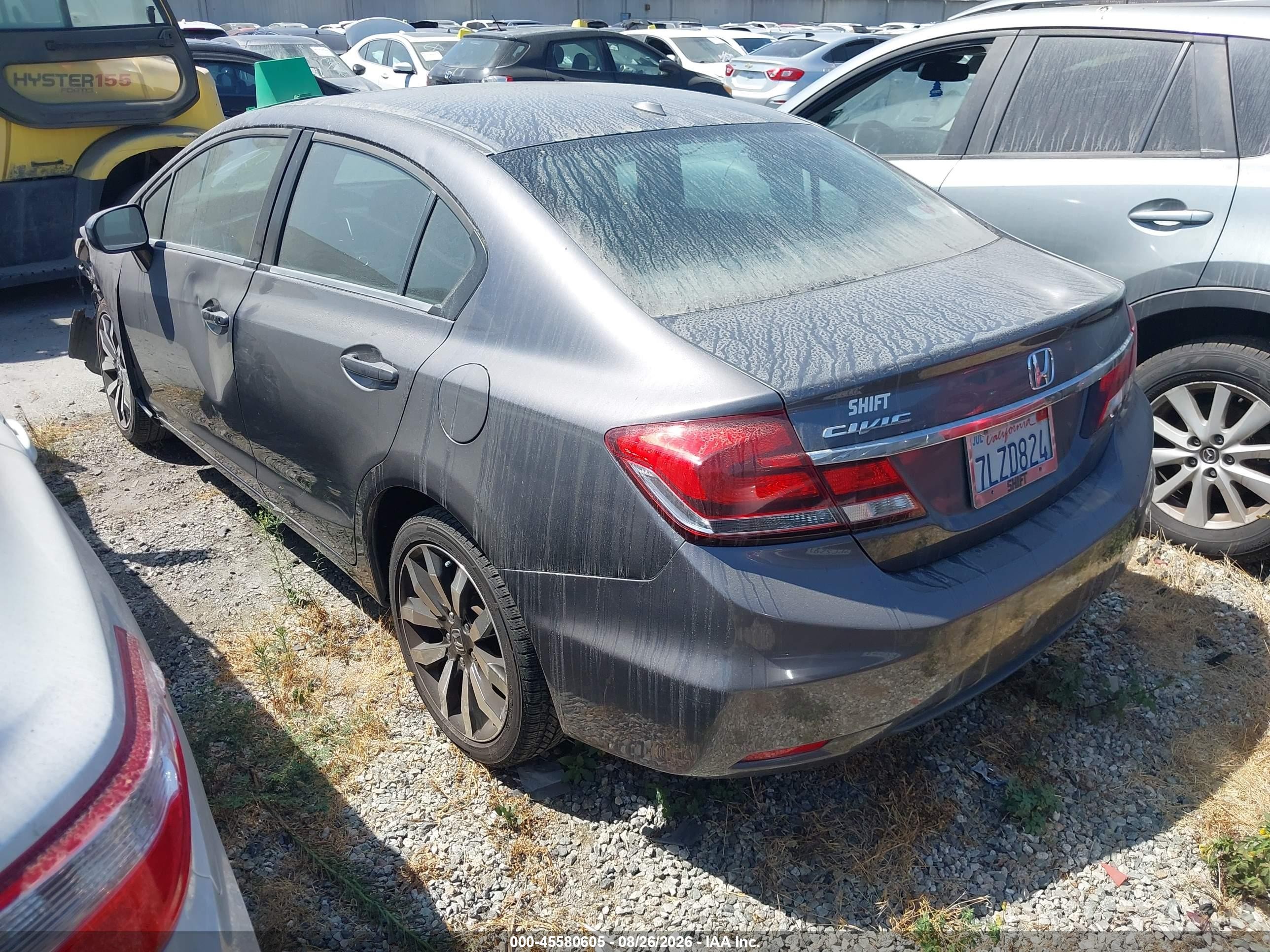 2015 Honda Civic Ex-l Gray vin: 19XFB2F9XFE247029