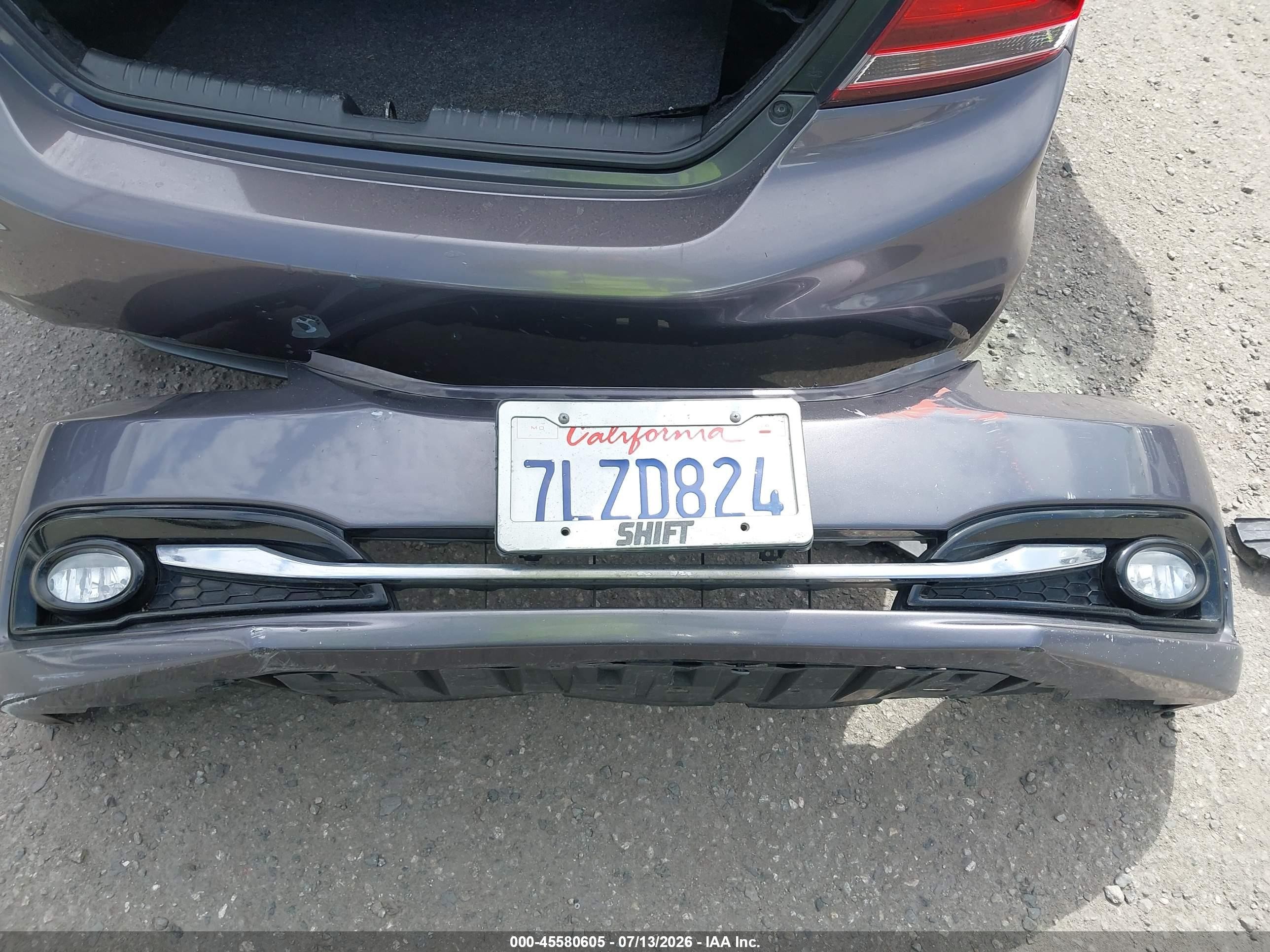 2015 Honda Civic Ex-l Gray vin: 19XFB2F9XFE247029