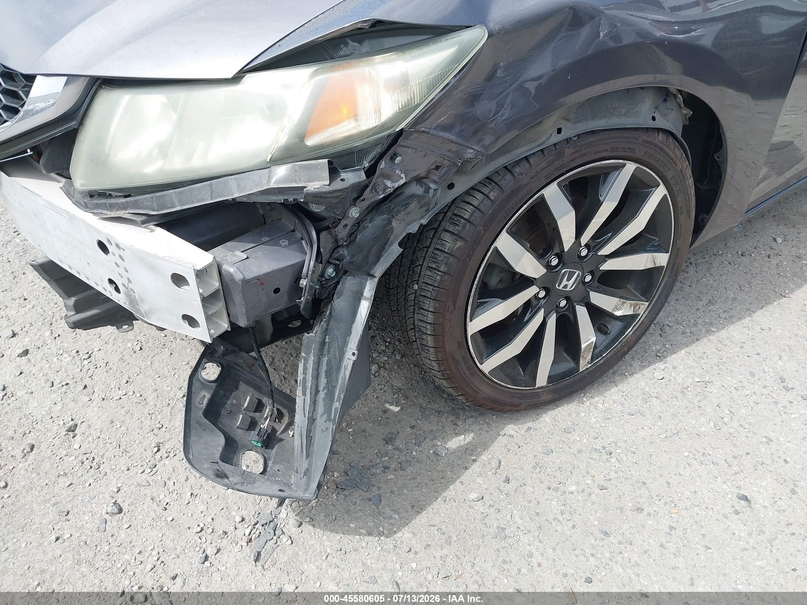 2015 Honda Civic Ex-l Gray vin: 19XFB2F9XFE247029