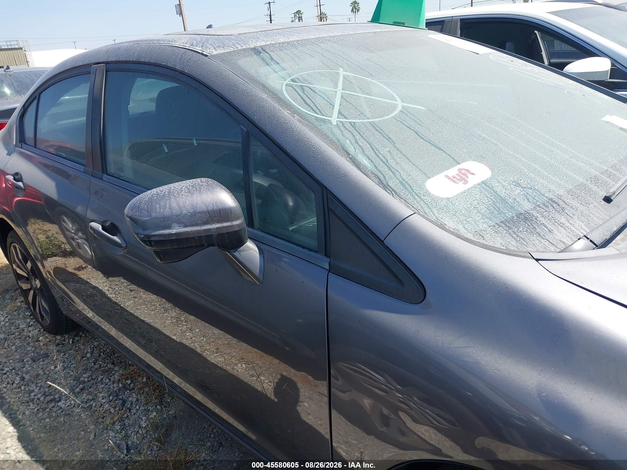 2015 Honda Civic Ex-l Gray vin: 19XFB2F9XFE247029