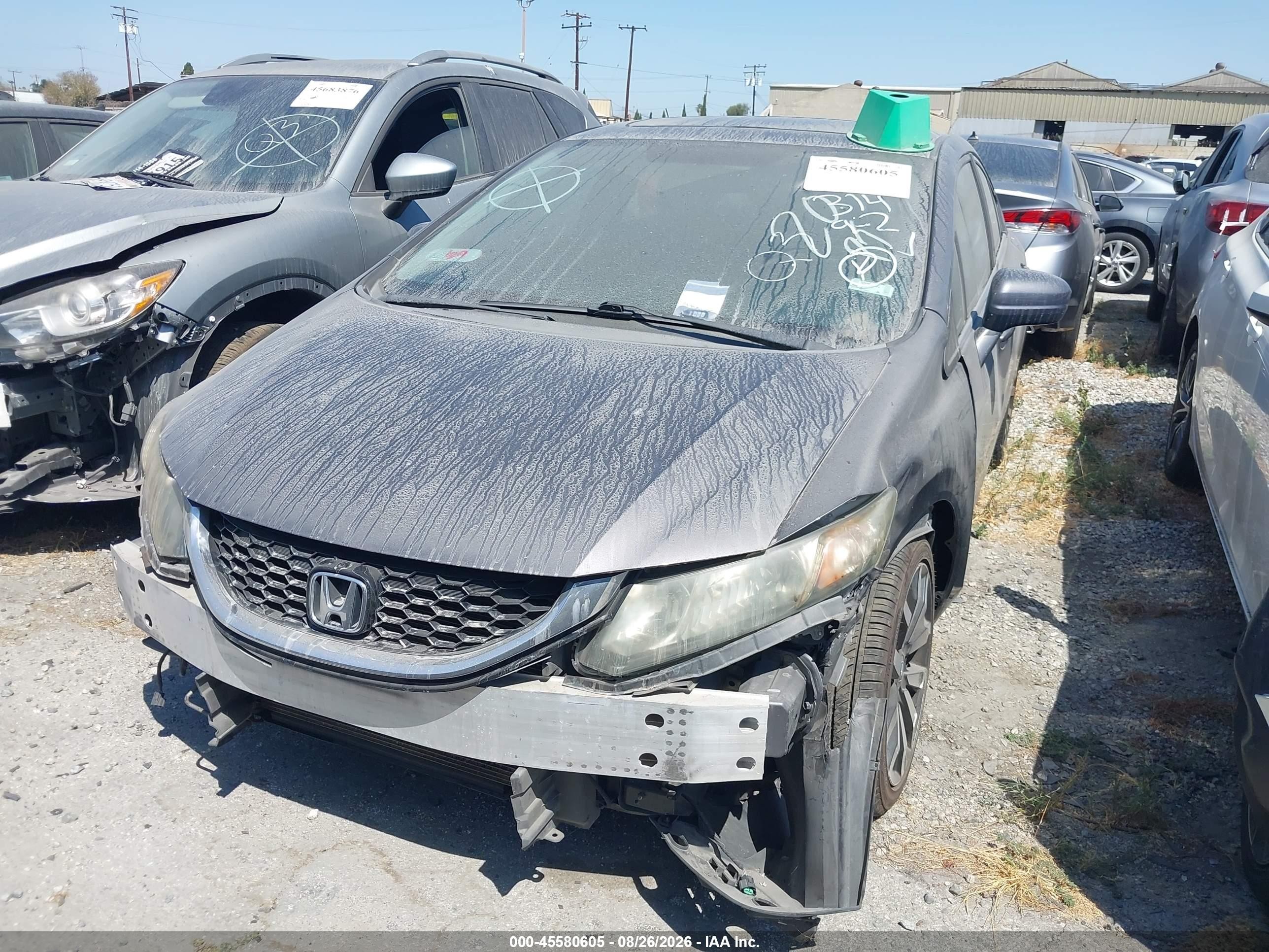 2015 Honda Civic Ex-l Gray vin: 19XFB2F9XFE247029