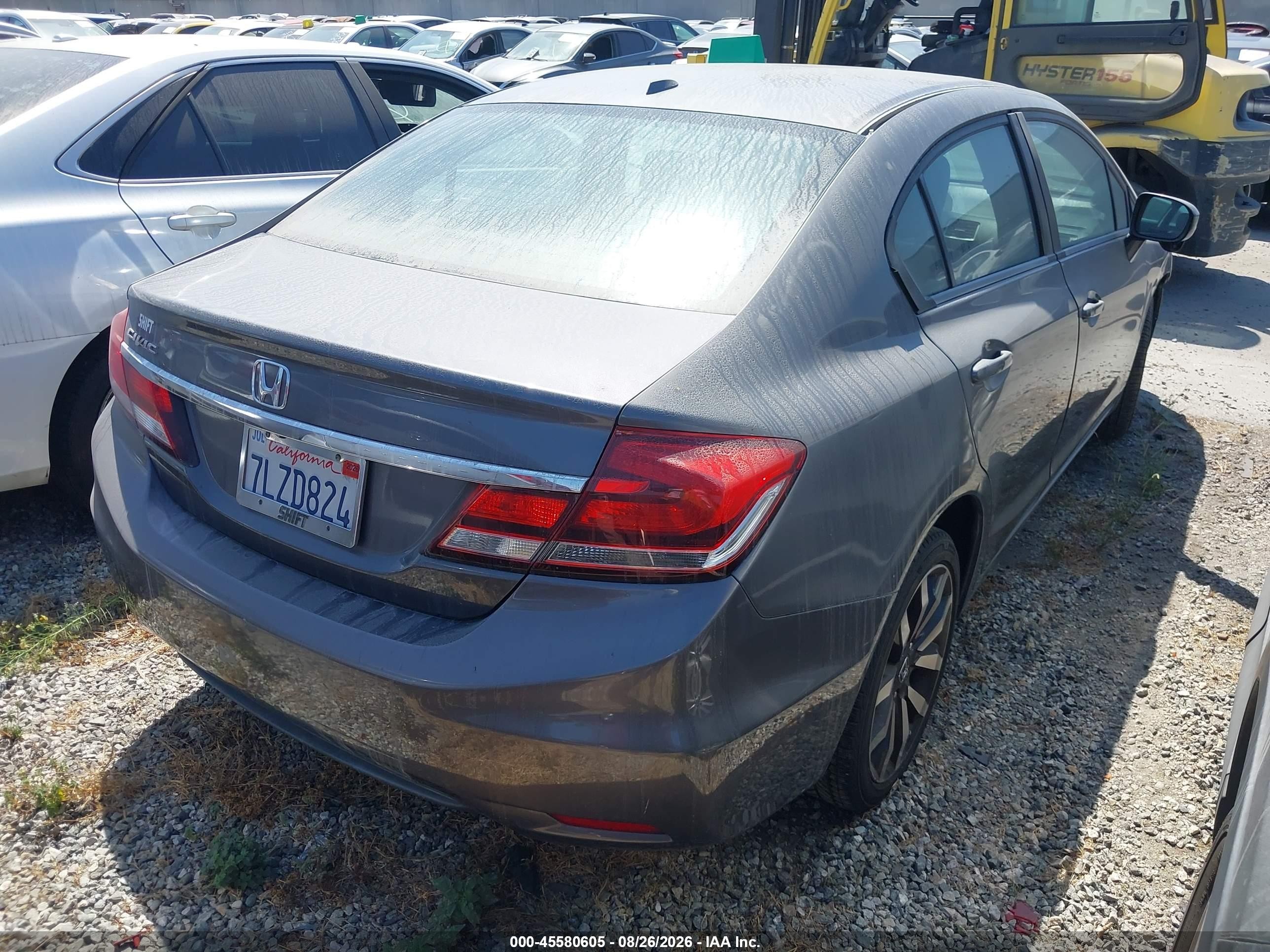 2015 Honda Civic Ex-l Gray vin: 19XFB2F9XFE247029