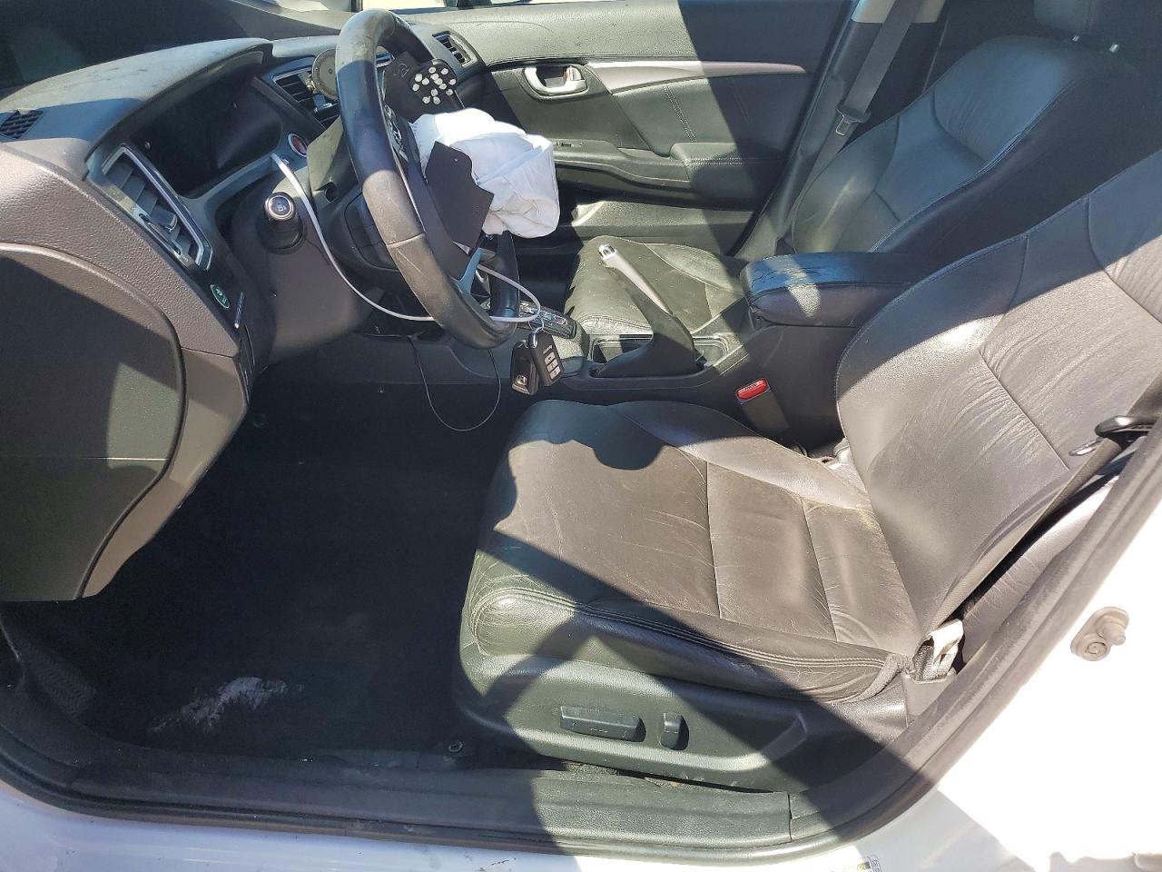 2015 Honda Civic Exl White vin: 19XFB2F9XFE274375