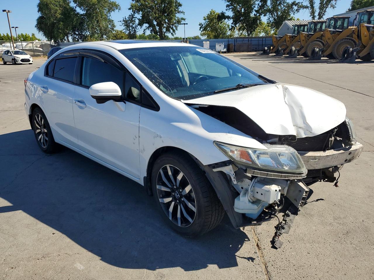 2015 Honda Civic Exl White vin: 19XFB2F9XFE274375