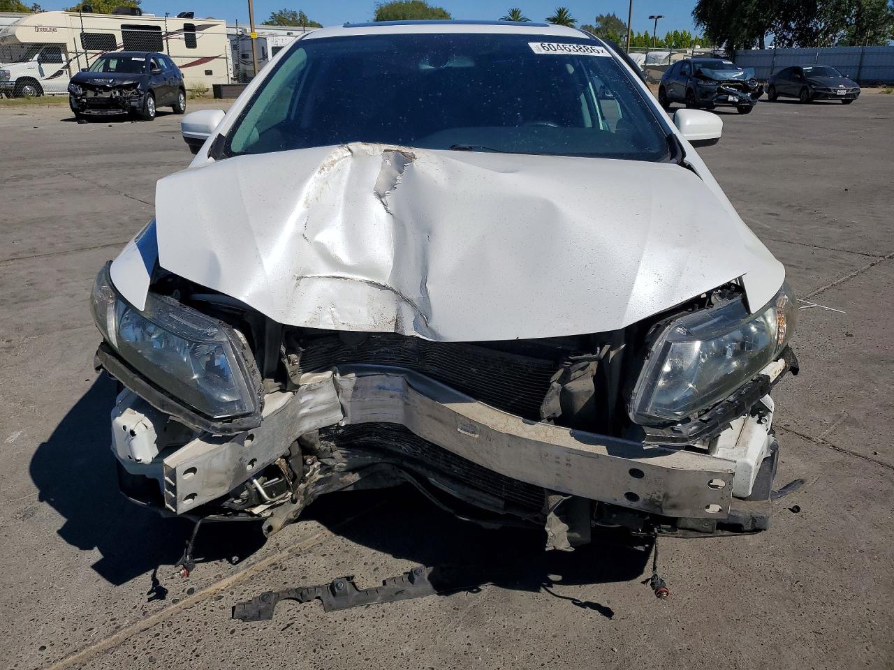 2015 Honda Civic Exl White vin: 19XFB2F9XFE274375