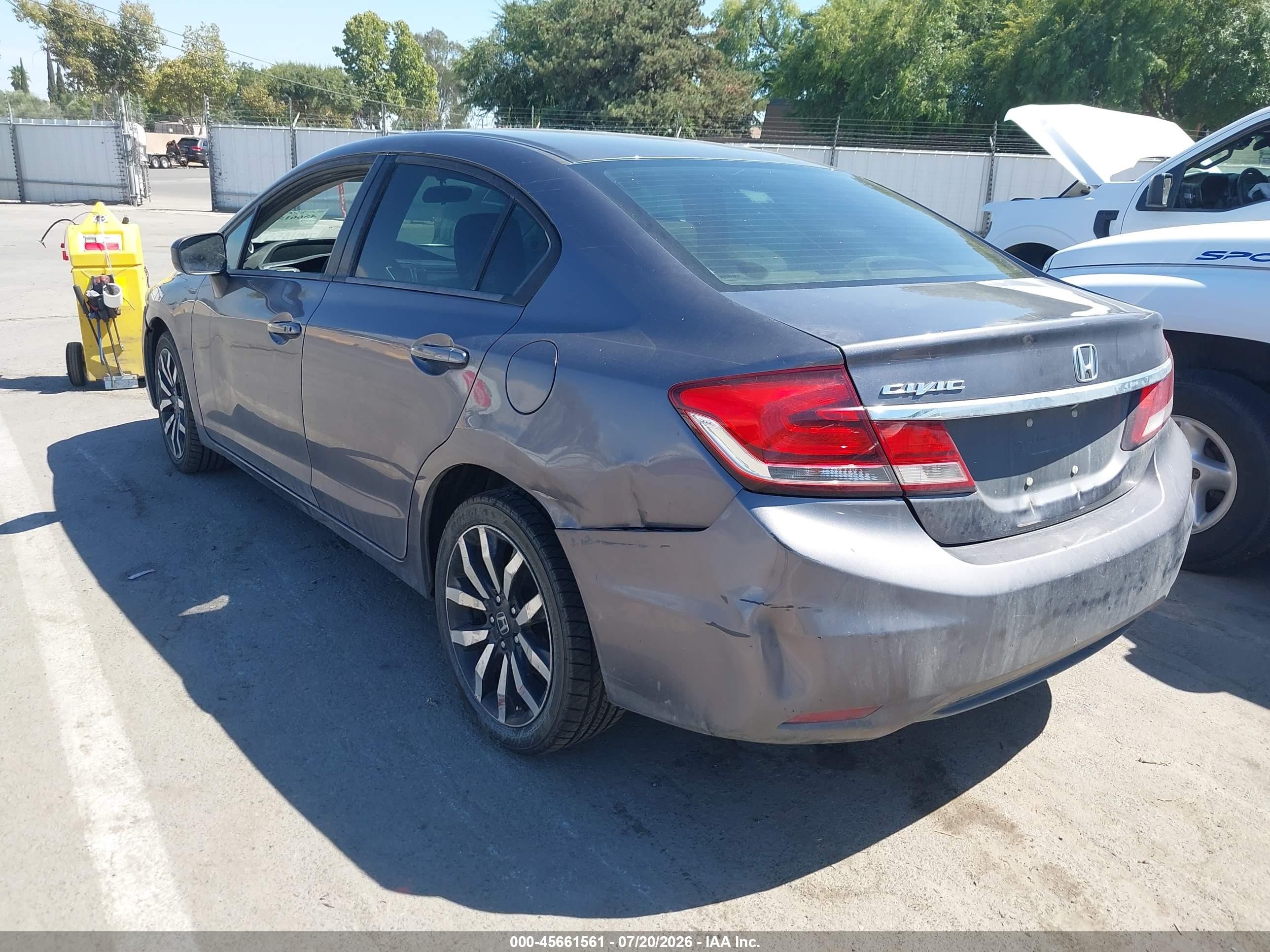 2015 Honda Civic Ex-l Gray vin: 19XFB2F9XFE288566