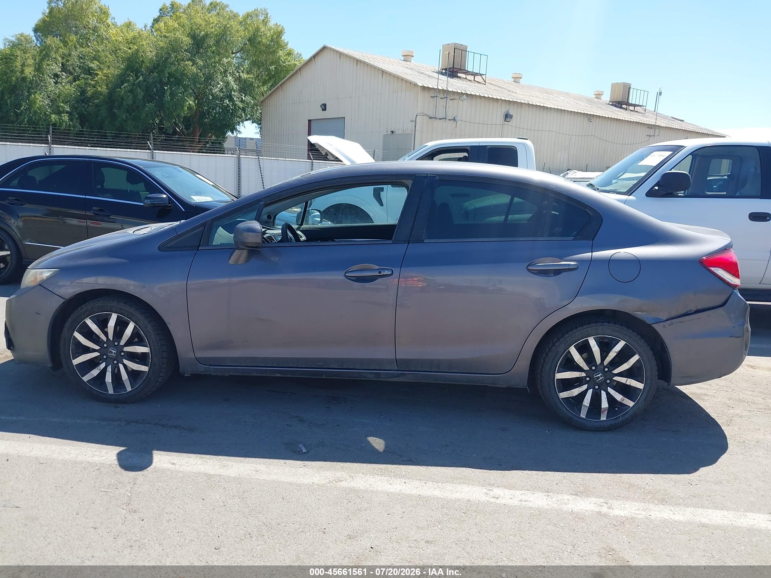 2015 Honda Civic Ex-l Gray vin: 19XFB2F9XFE288566