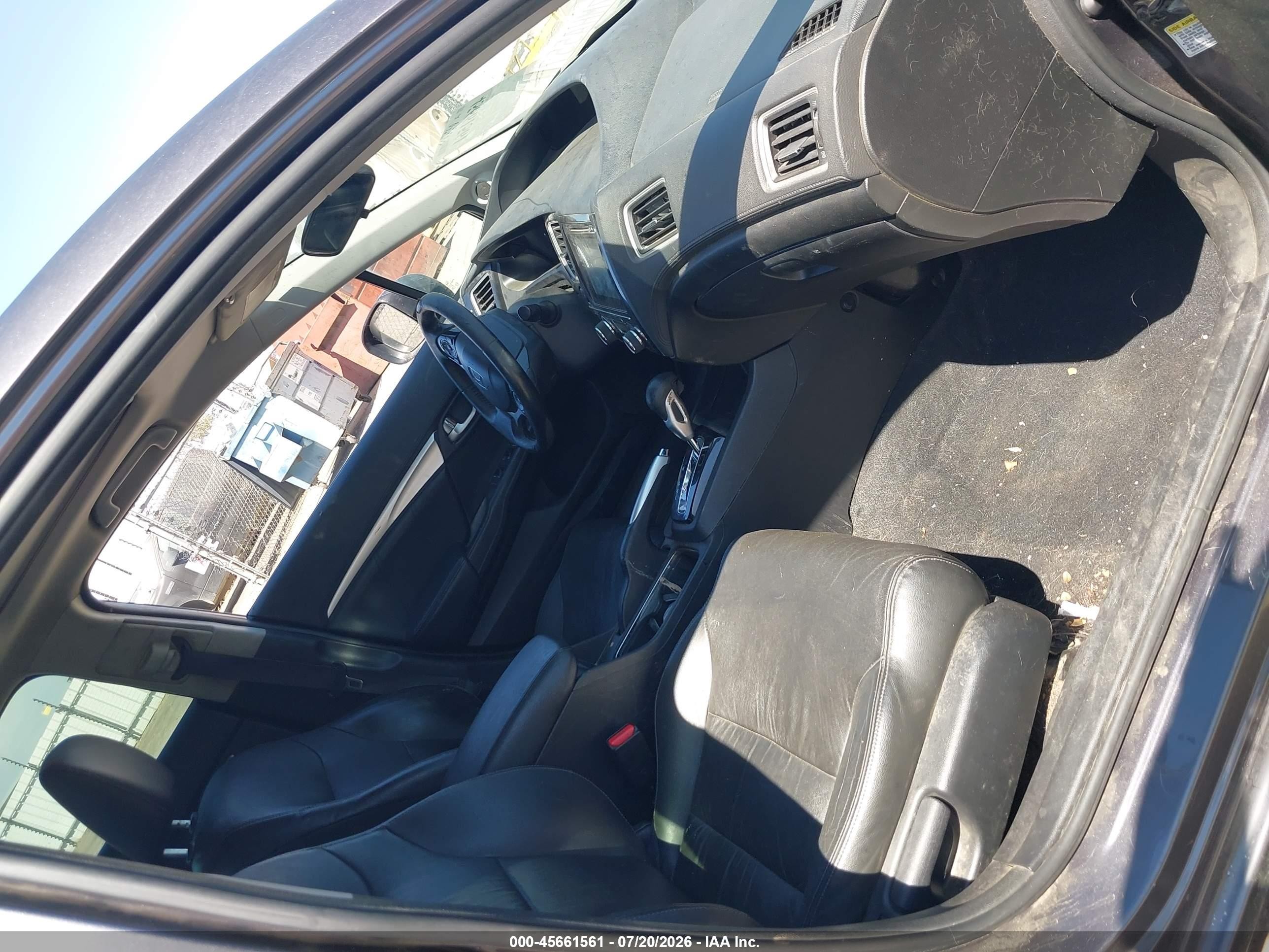 2015 Honda Civic Ex-l Gray vin: 19XFB2F9XFE288566