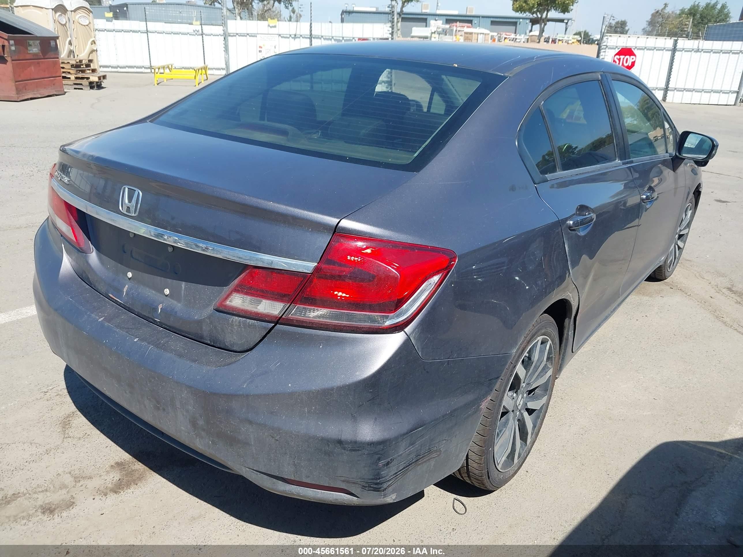 2015 Honda Civic Ex-l Gray vin: 19XFB2F9XFE288566