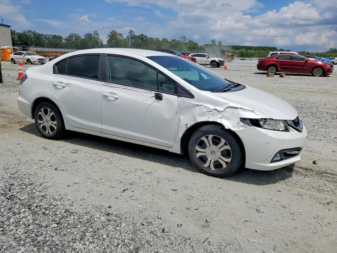2013 Honda Civic Hybrid White vin: 19XFB4F20DE201270