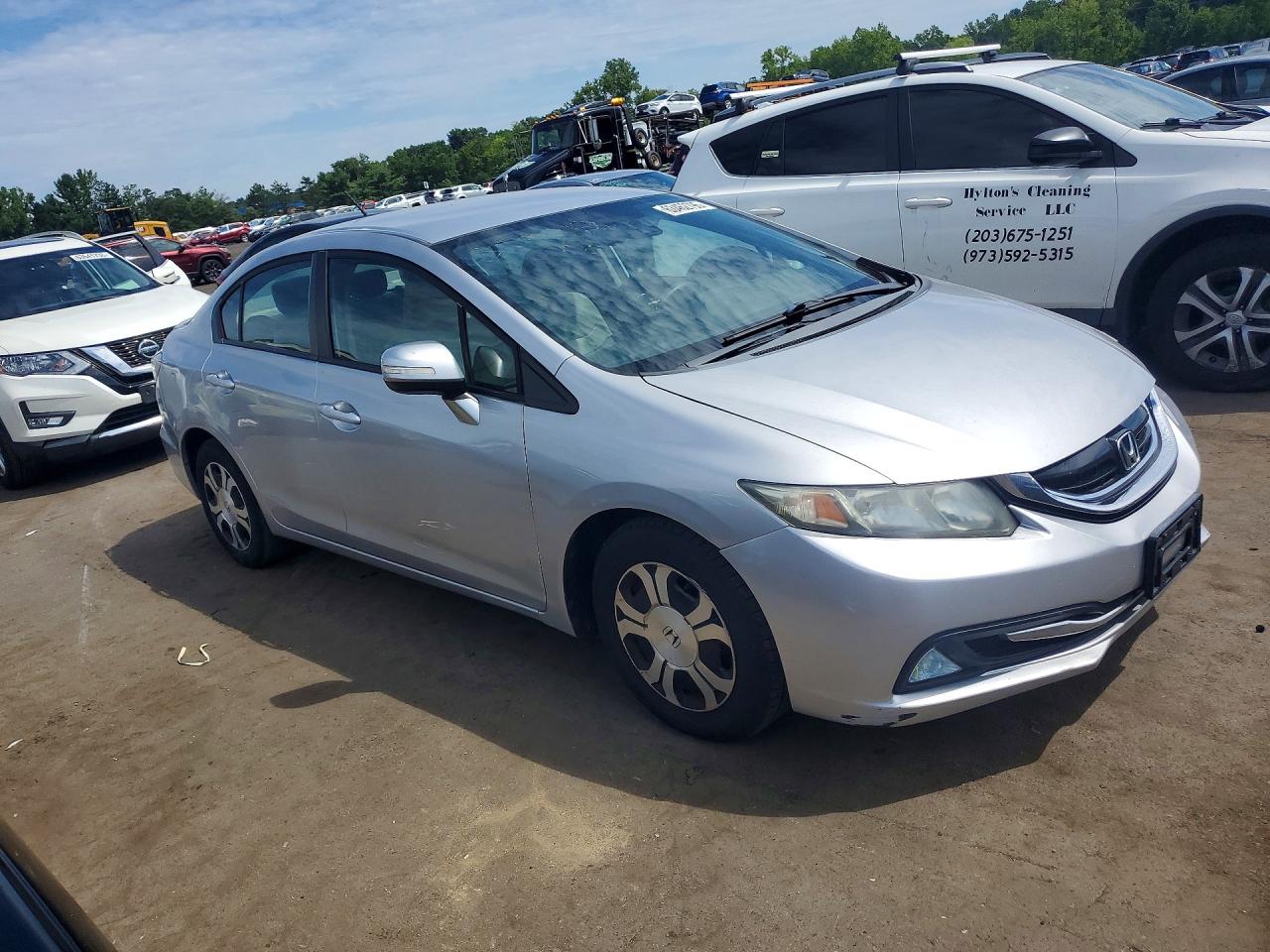 2013 Honda Civic Hybrid Gray vin: 19XFB4F20DE202189