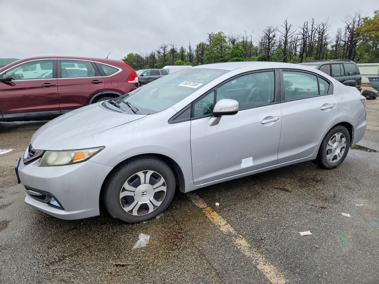 2013 Honda Civic Hybrid Silver vin: 19XFB4F20DE202189