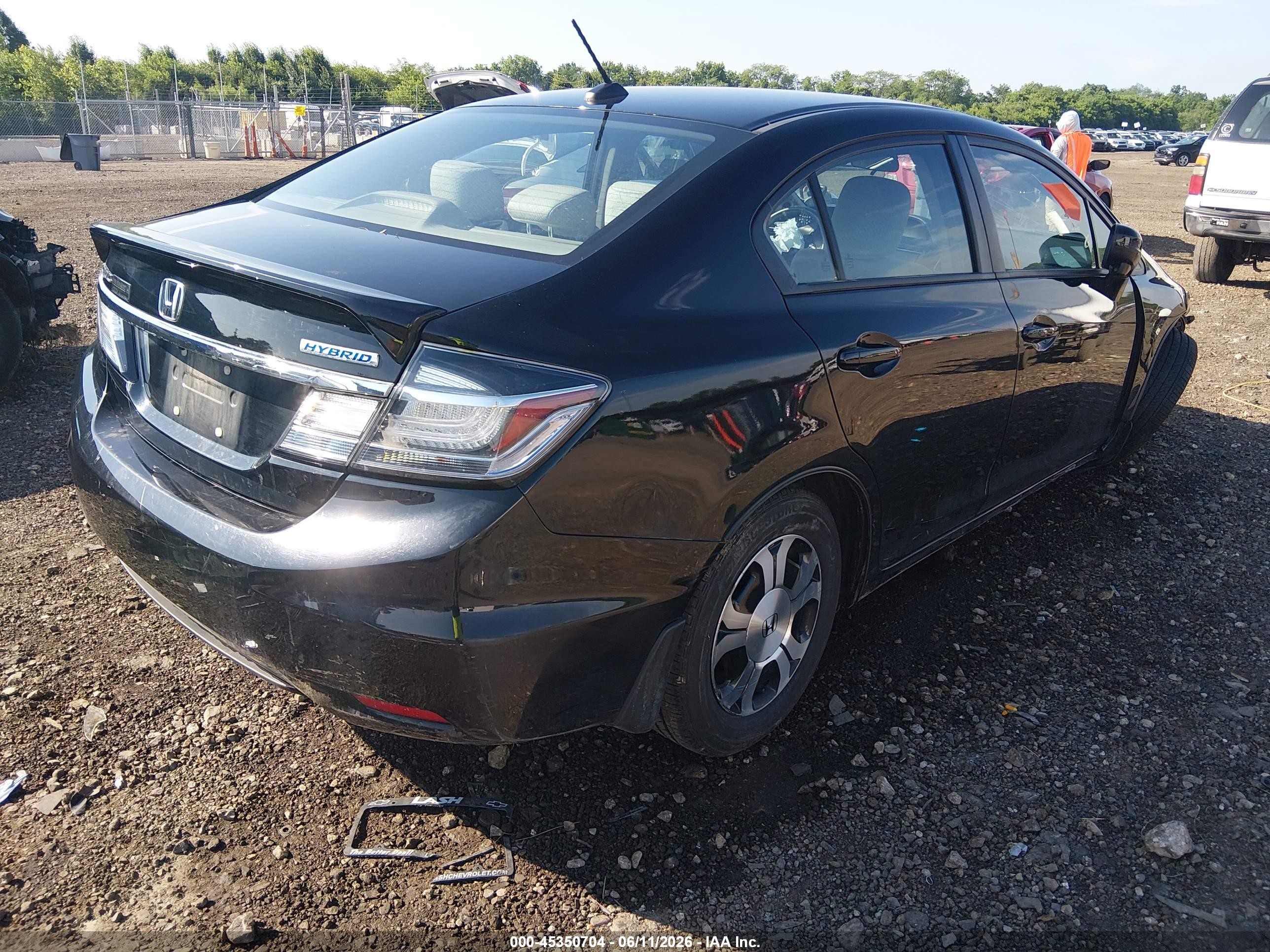 2014 Honda Civic Hybrid Black vin: 19XFB4F20EE000034
