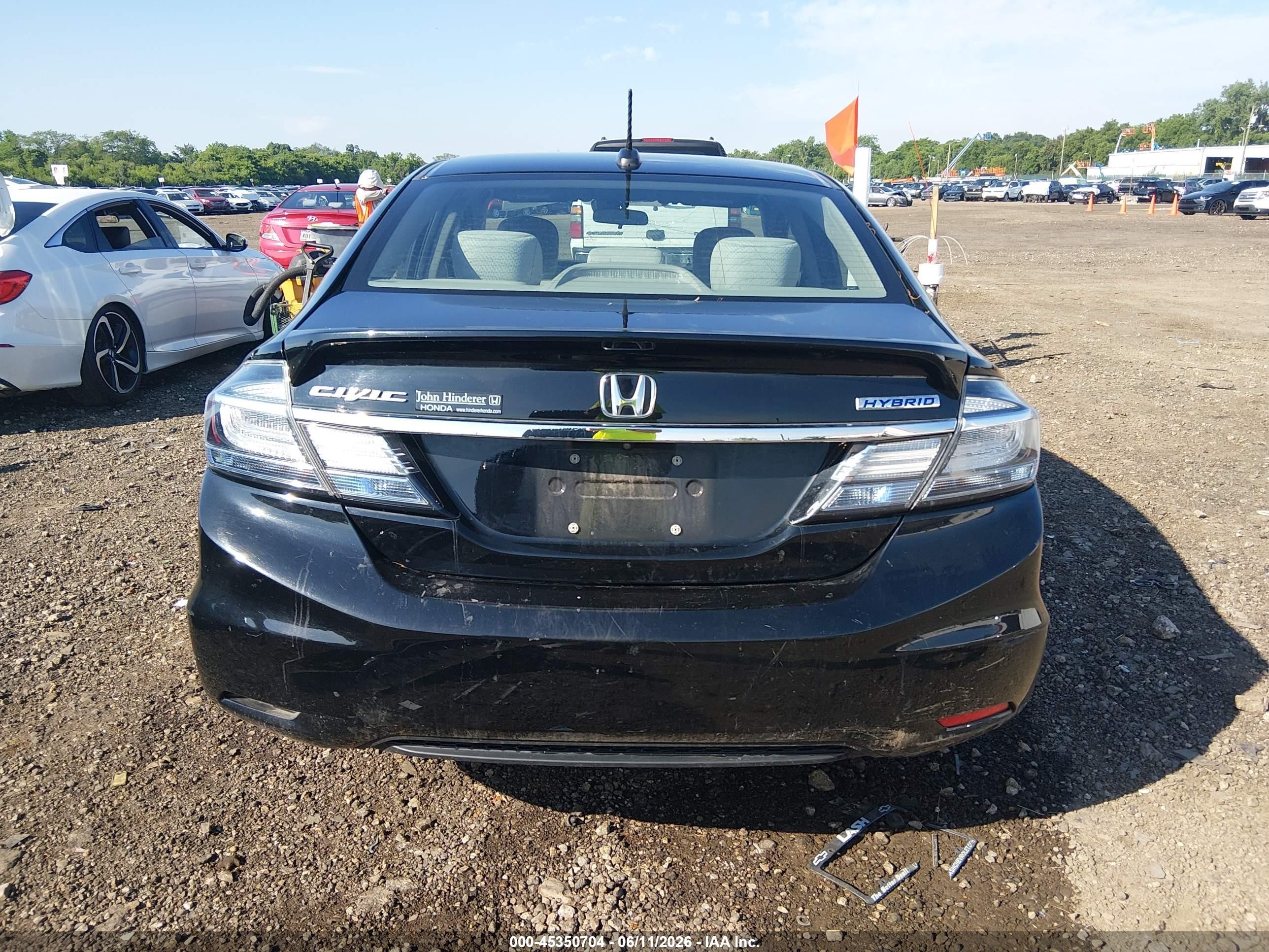 2014 Honda Civic Hybrid Black vin: 19XFB4F20EE000034