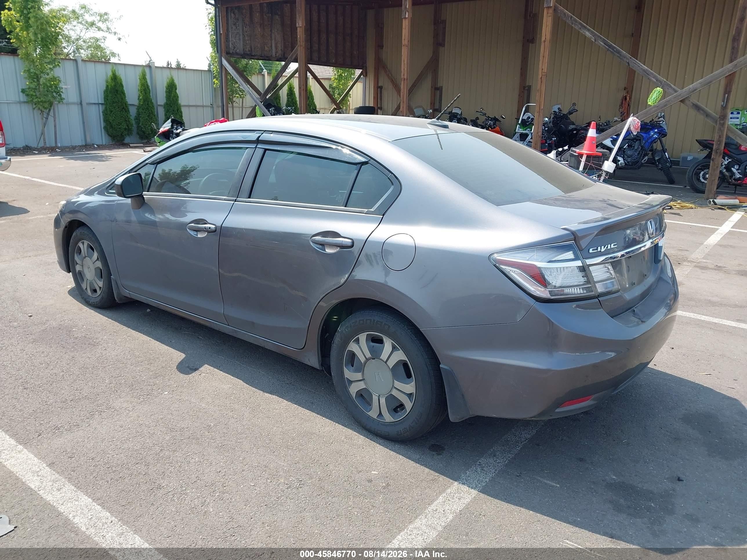 2014 Honda Civic Hybrid   Gray vin: 19XFB4F21EE200419