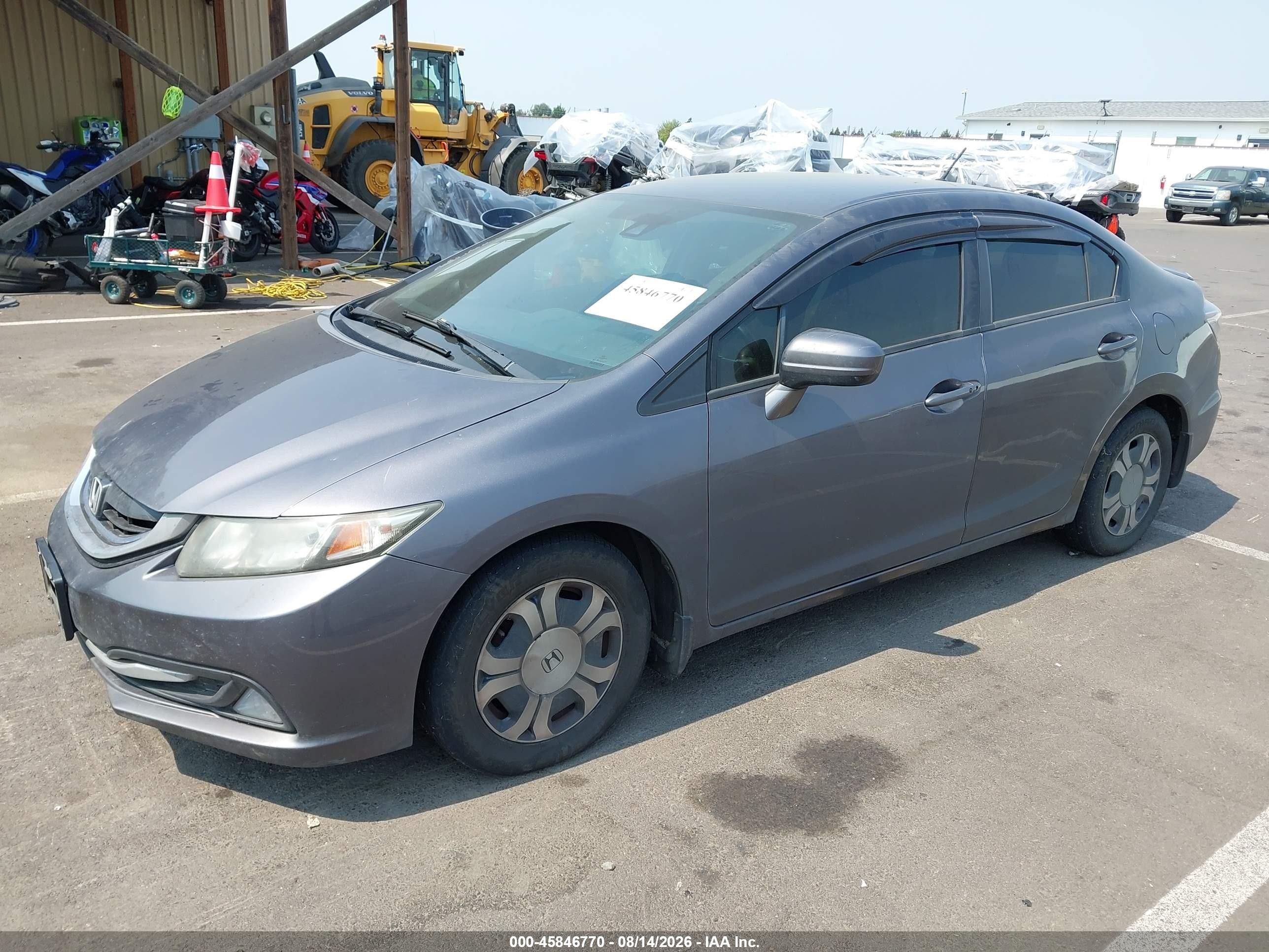 2014 Honda Civic Hybrid   Gray vin: 19XFB4F21EE200419