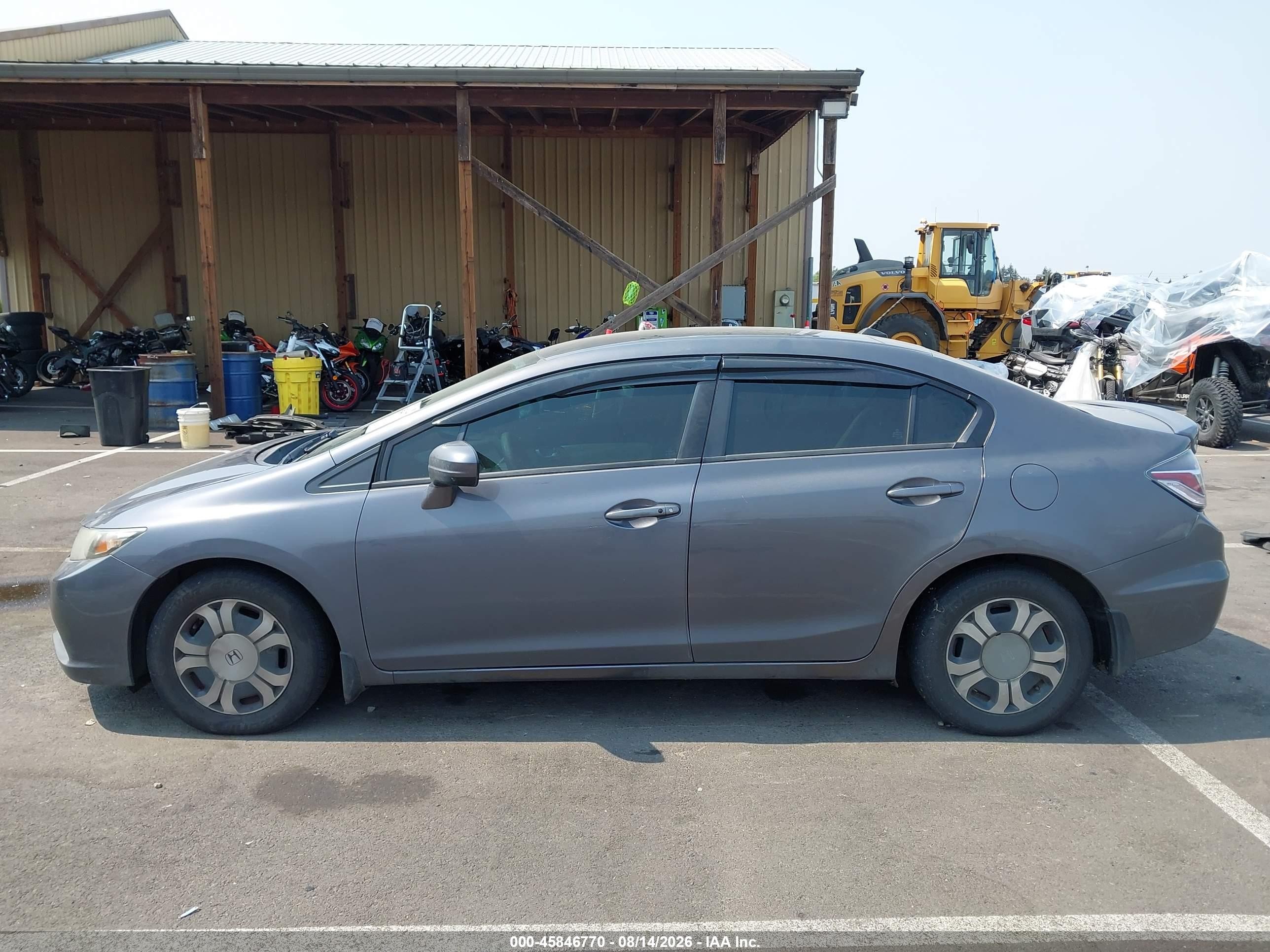 2014 Honda Civic Hybrid   Gray vin: 19XFB4F21EE200419