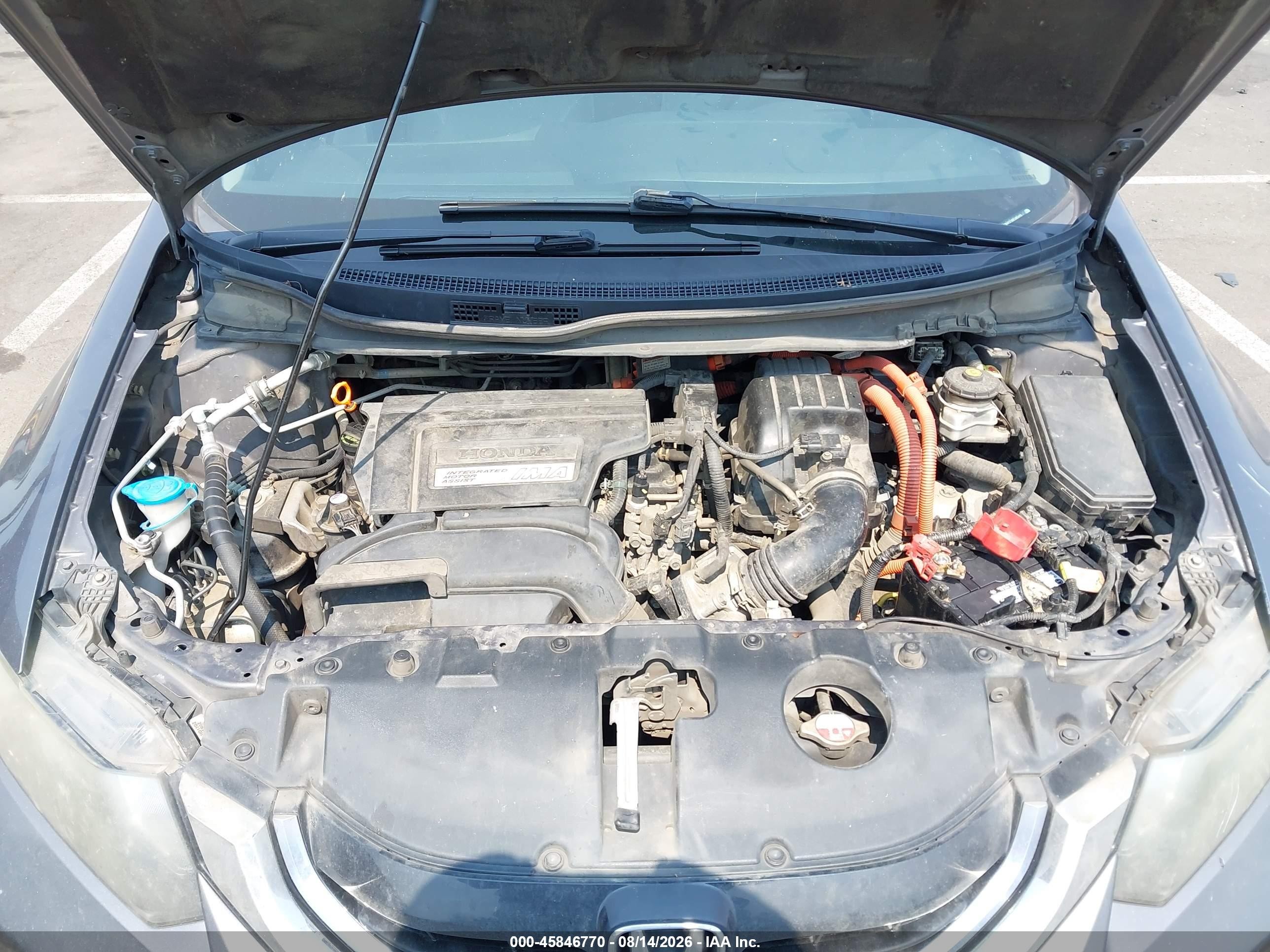 2014 Honda Civic Hybrid   Gray vin: 19XFB4F21EE200419