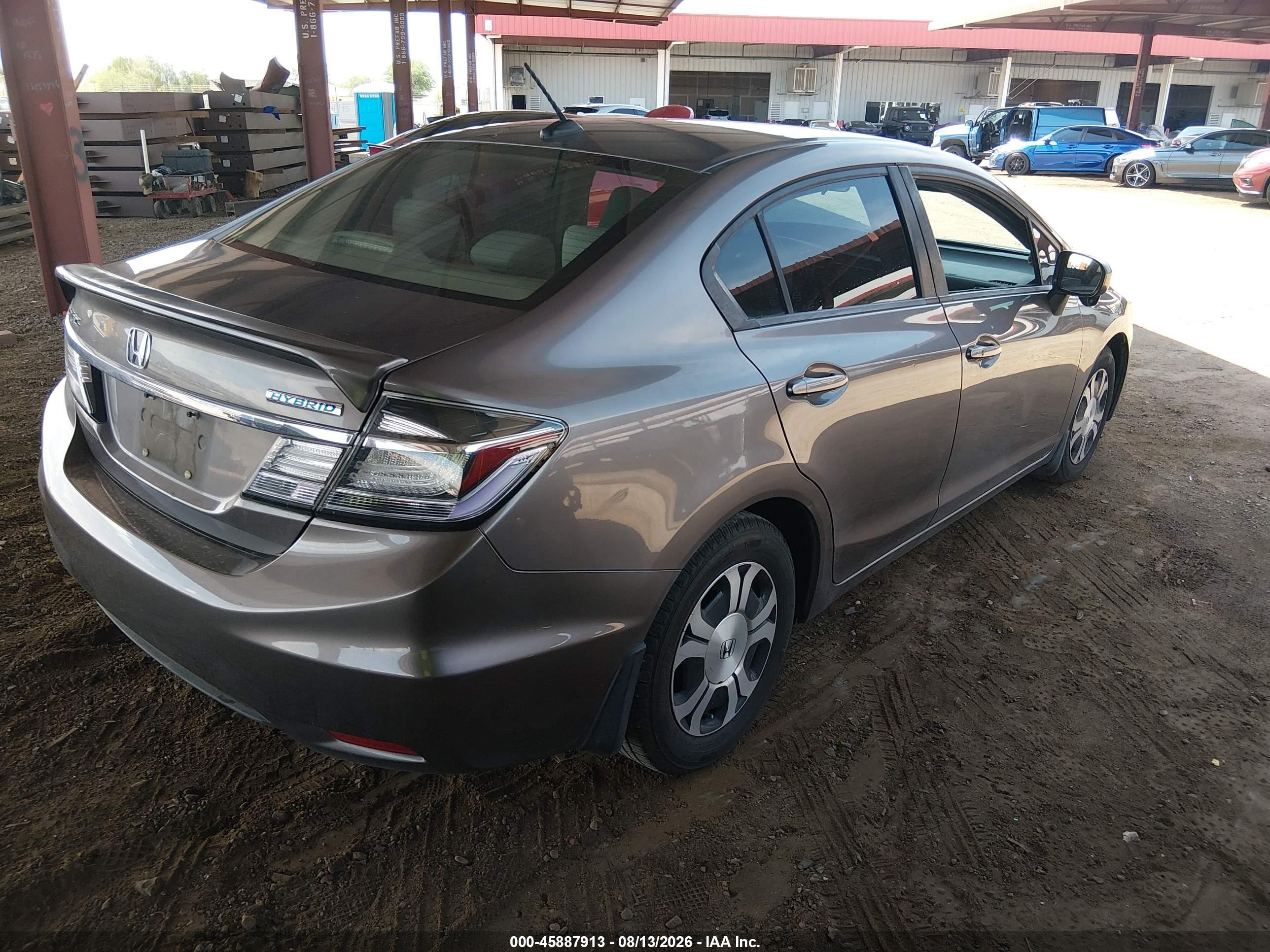 2014 Honda Civic Hybrid   Gray vin: 19XFB4F22EE001038