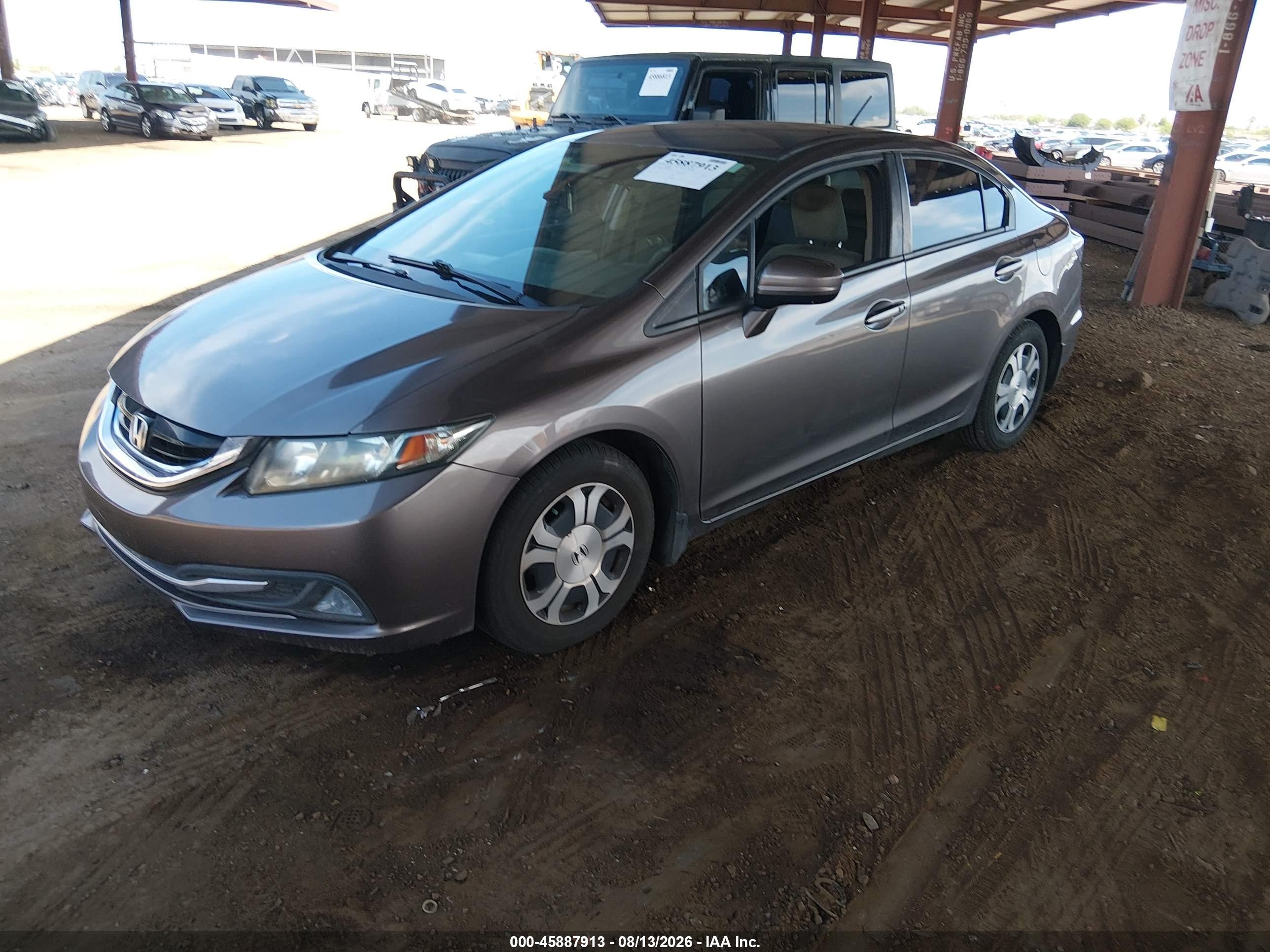 2014 Honda Civic Hybrid   Gray vin: 19XFB4F22EE001038