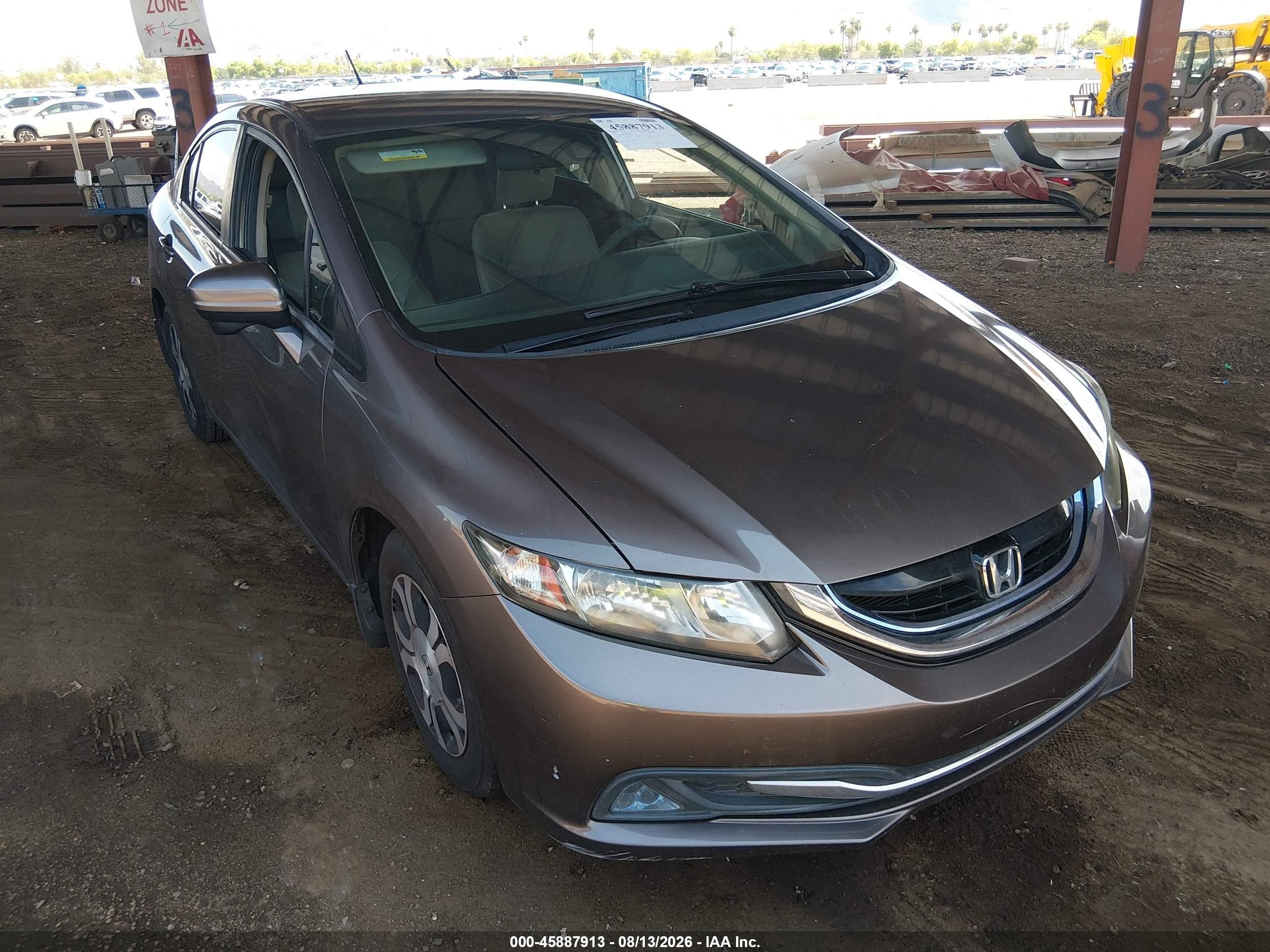 2014 Honda Civic Hybrid   Gray vin: 19XFB4F22EE001038