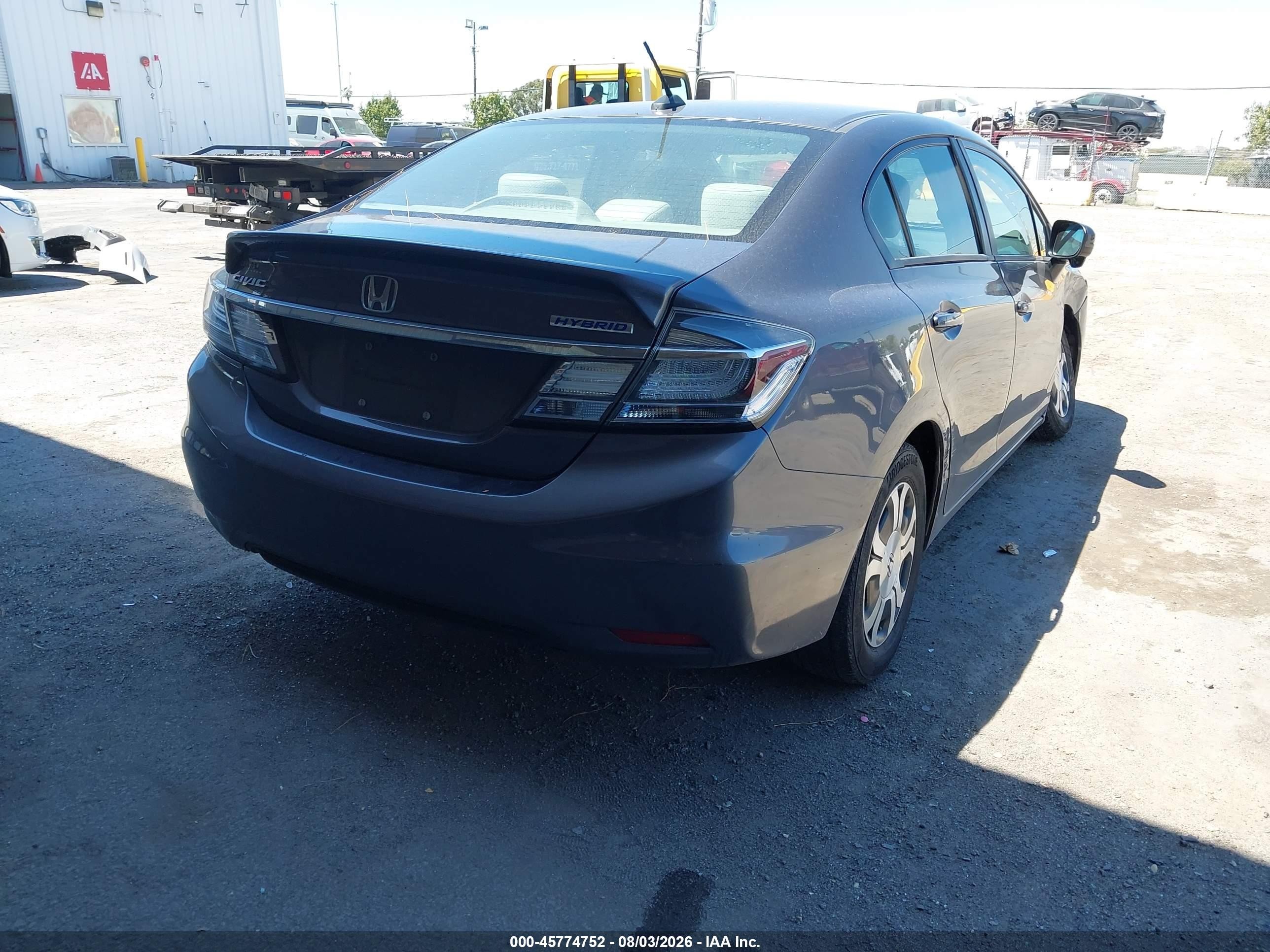2015 Honda Civic Hybrid   Gray vin: 19XFB4F22FE002515