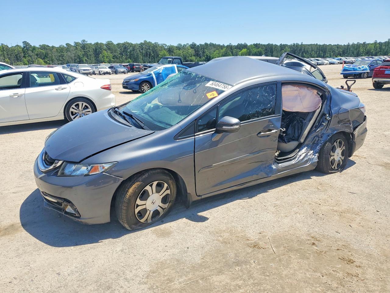 2013 Honda Civic Hybrid Gray vin: 19XFB4F23DE001337