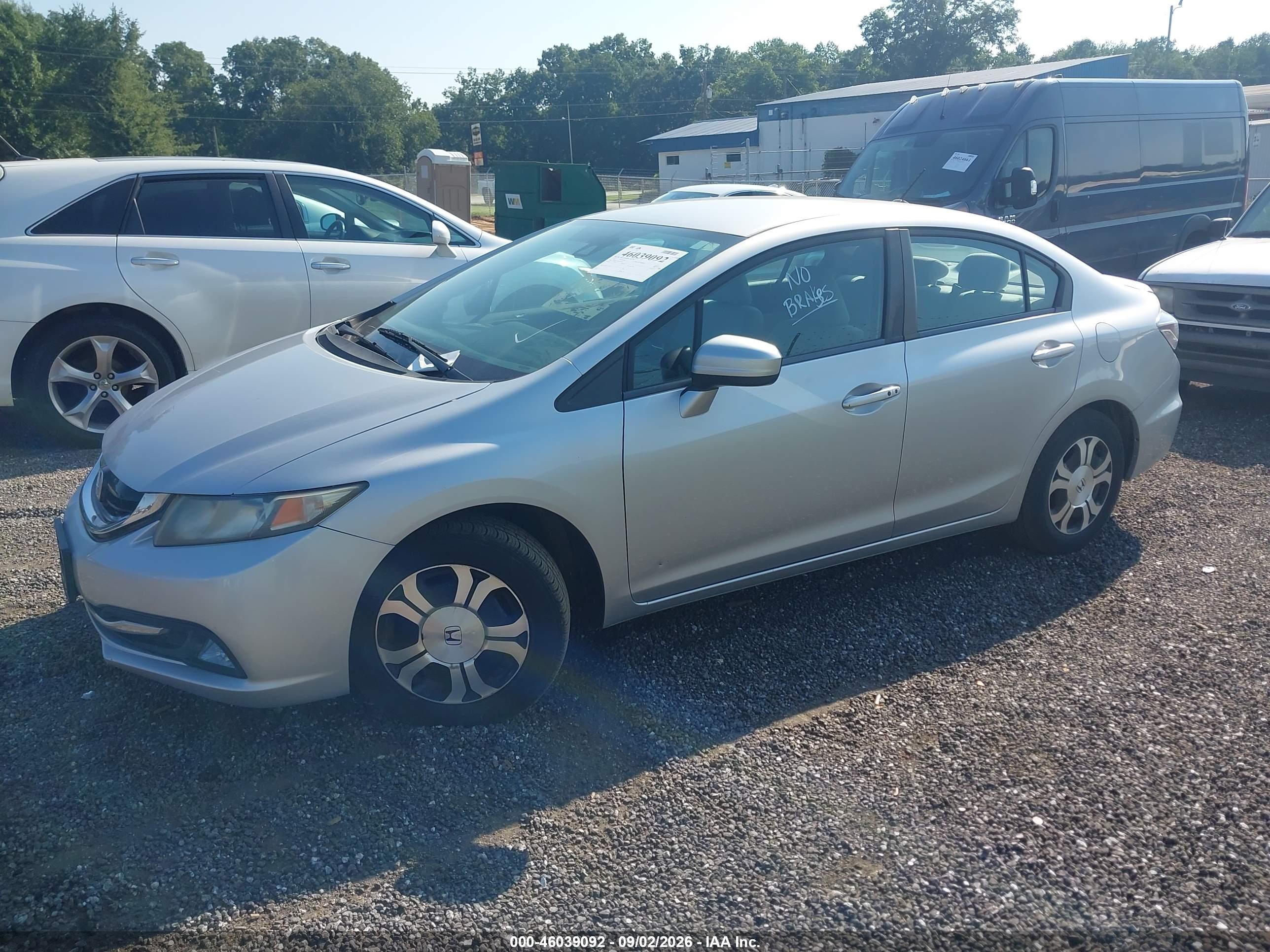 2014 Honda Civic Hybrid   Silver vin: 19XFB4F23EE002005