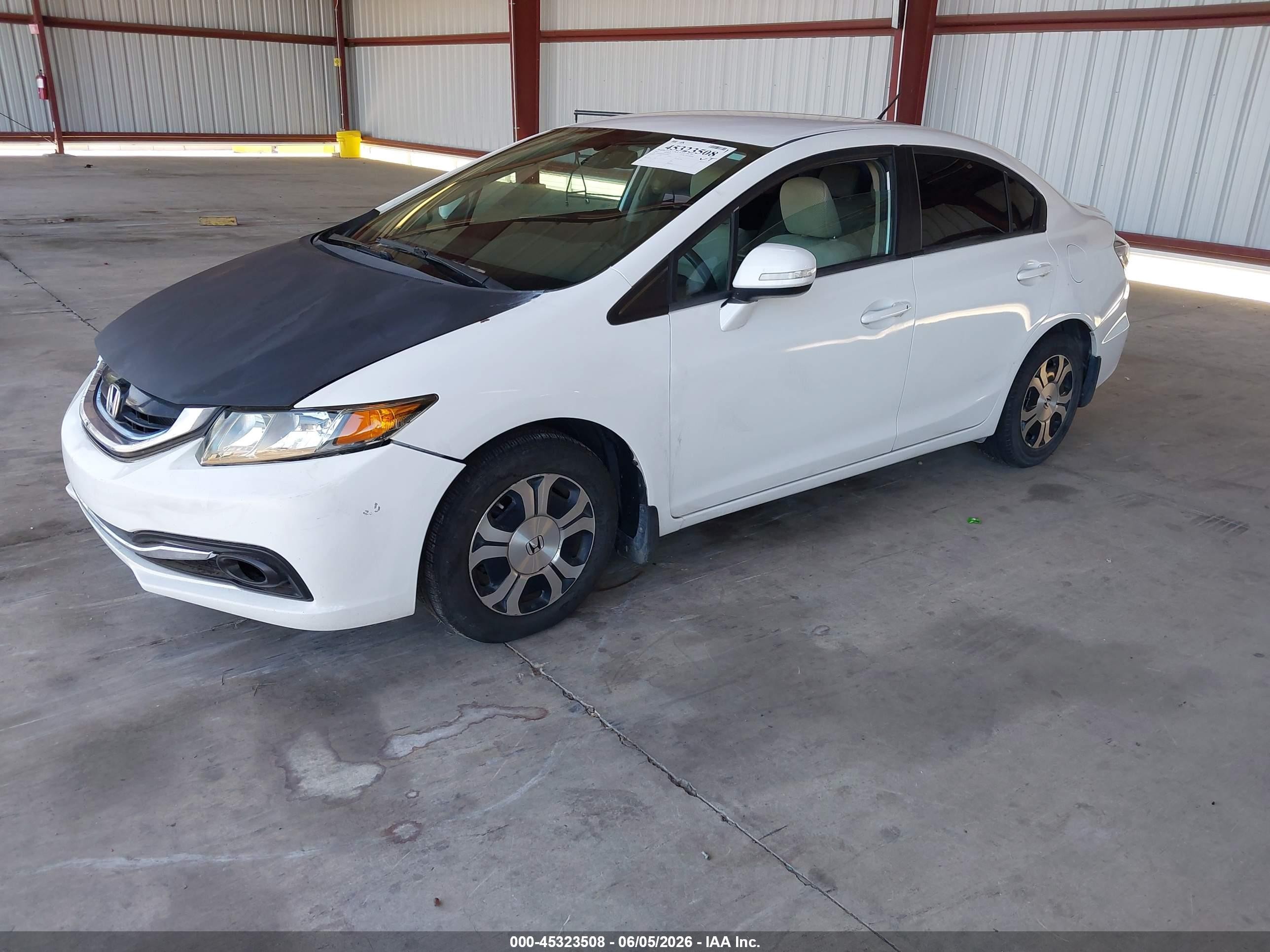 2013 Honda Civic Hybrid   Белый vin: 19XFB4F24DE200896