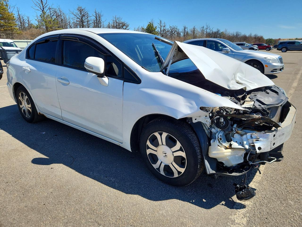 2013 Honda Civic Hybrid White vin: 19XFB4F24DE201515
