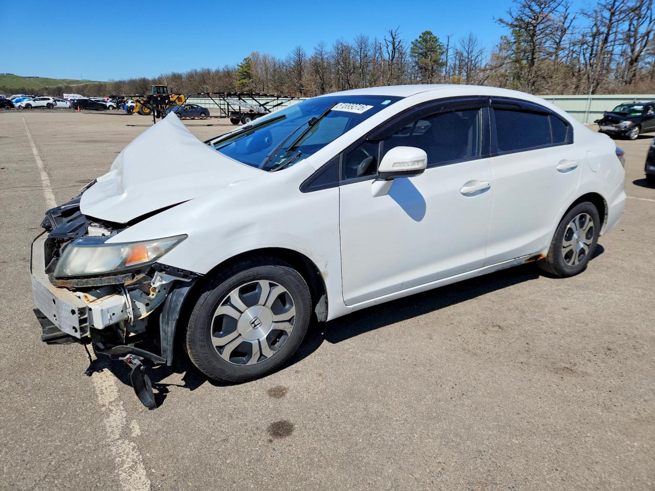 2013 Honda Civic Hybrid White vin: 19XFB4F24DE201515