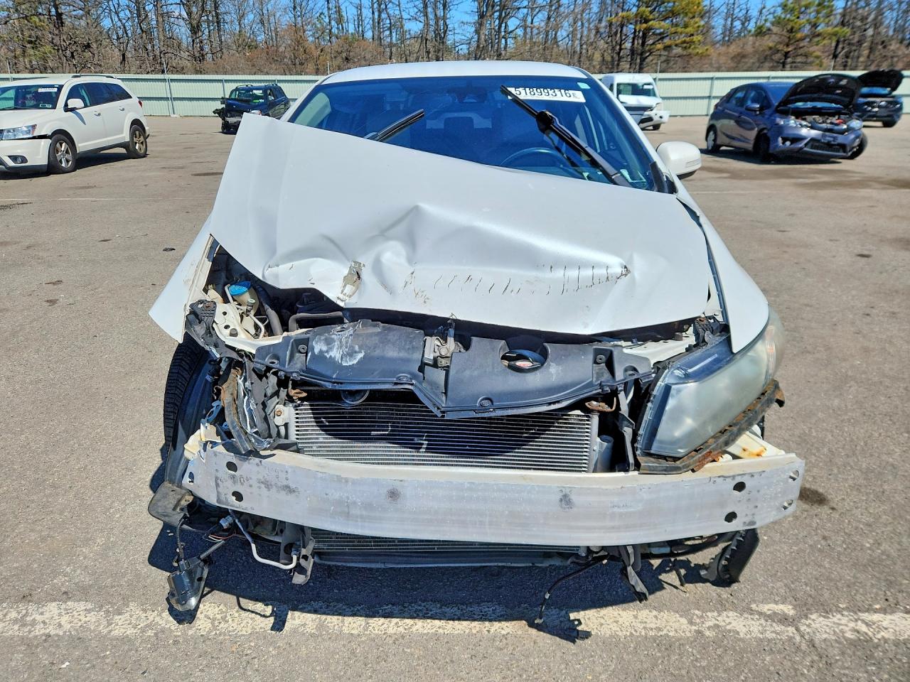 2013 Honda Civic Hybrid White vin: 19XFB4F24DE201515