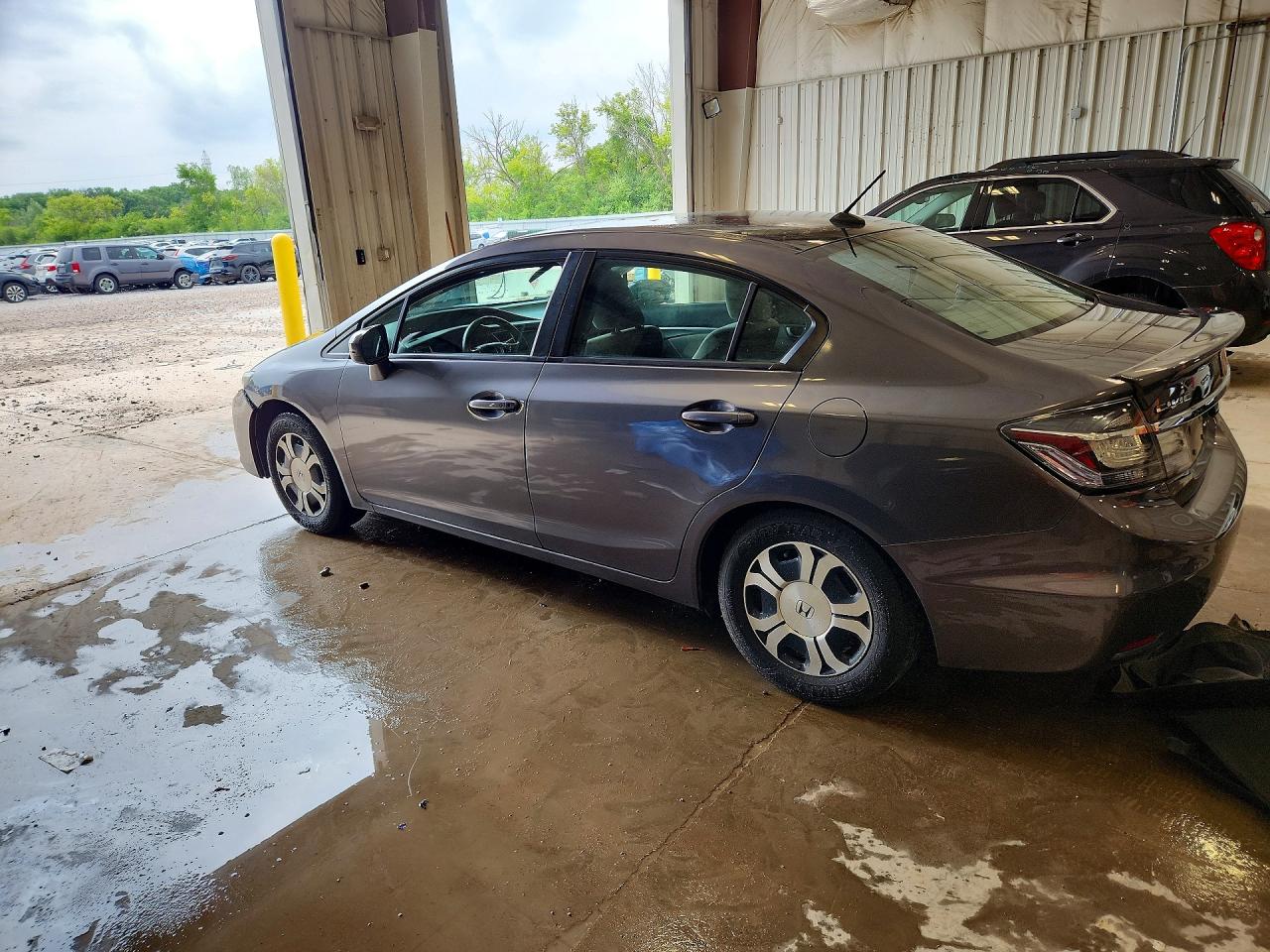 2014 Honda Civic Hybrid Gray vin: 19XFB4F24EE001686