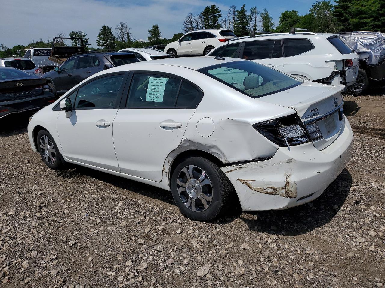 2014 Honda Civic Hybrid White vin: 19XFB4F24EE200785