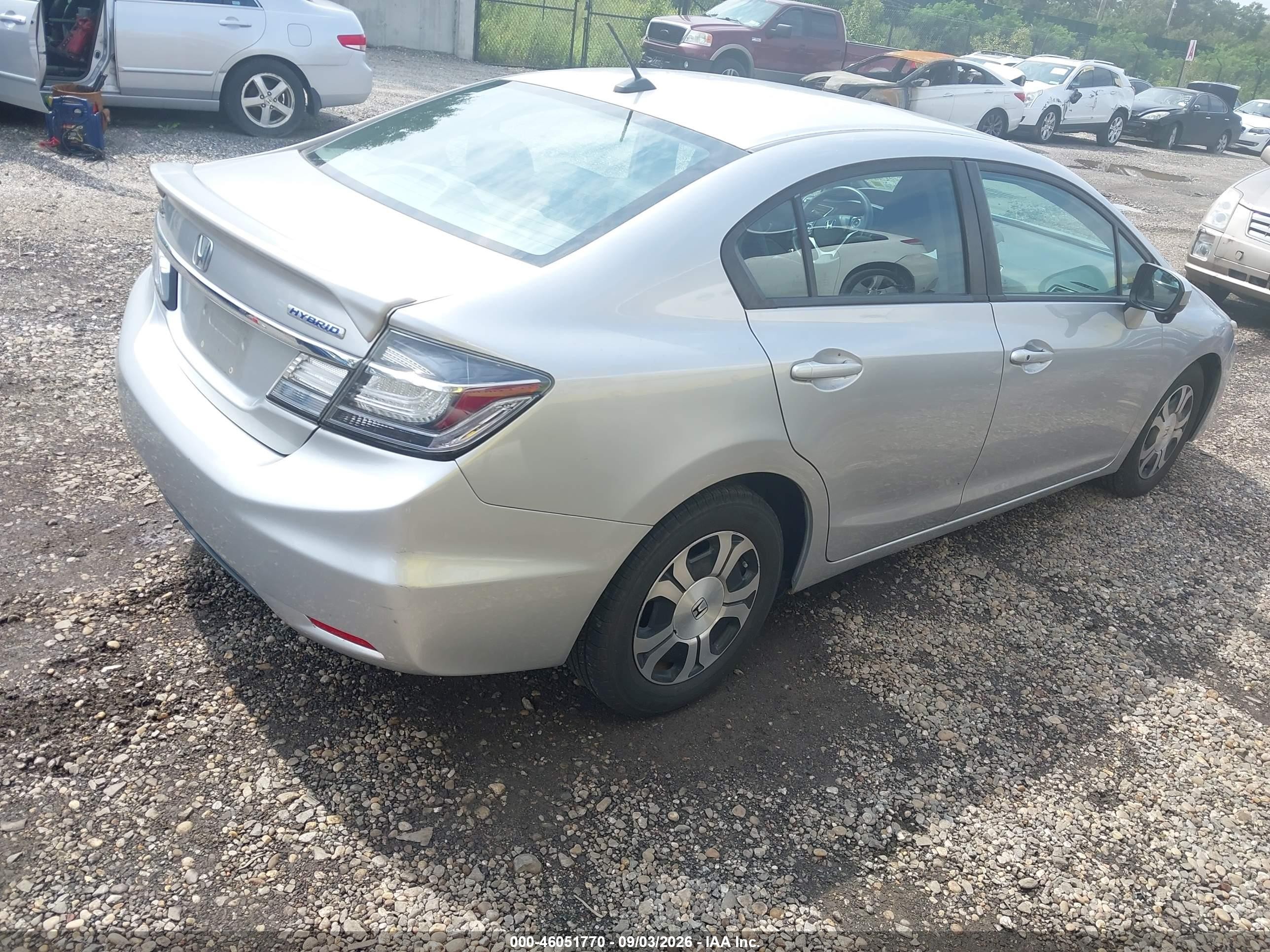 2014 Honda Civic Hybrid   Silver vin: 19XFB4F24EE201435