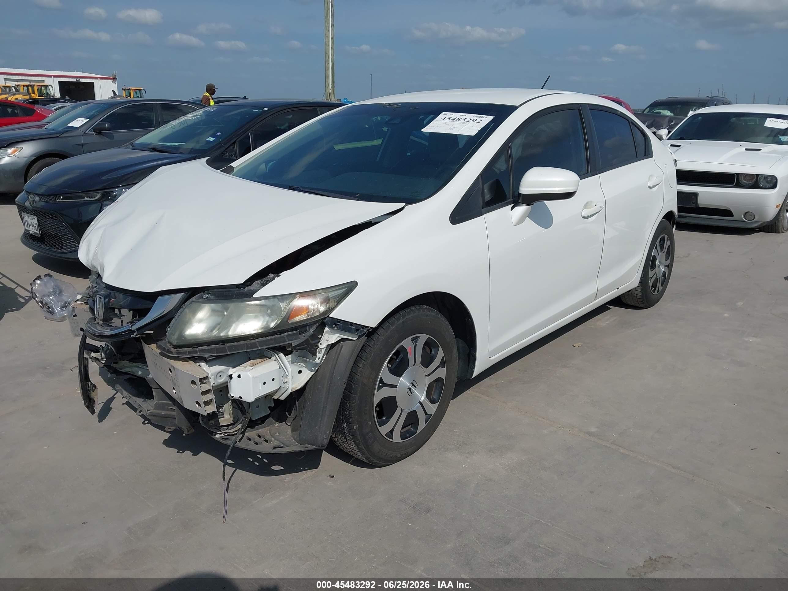 2015 Honda Civic Hybrid   Белый vin: 19XFB4F24FE000782