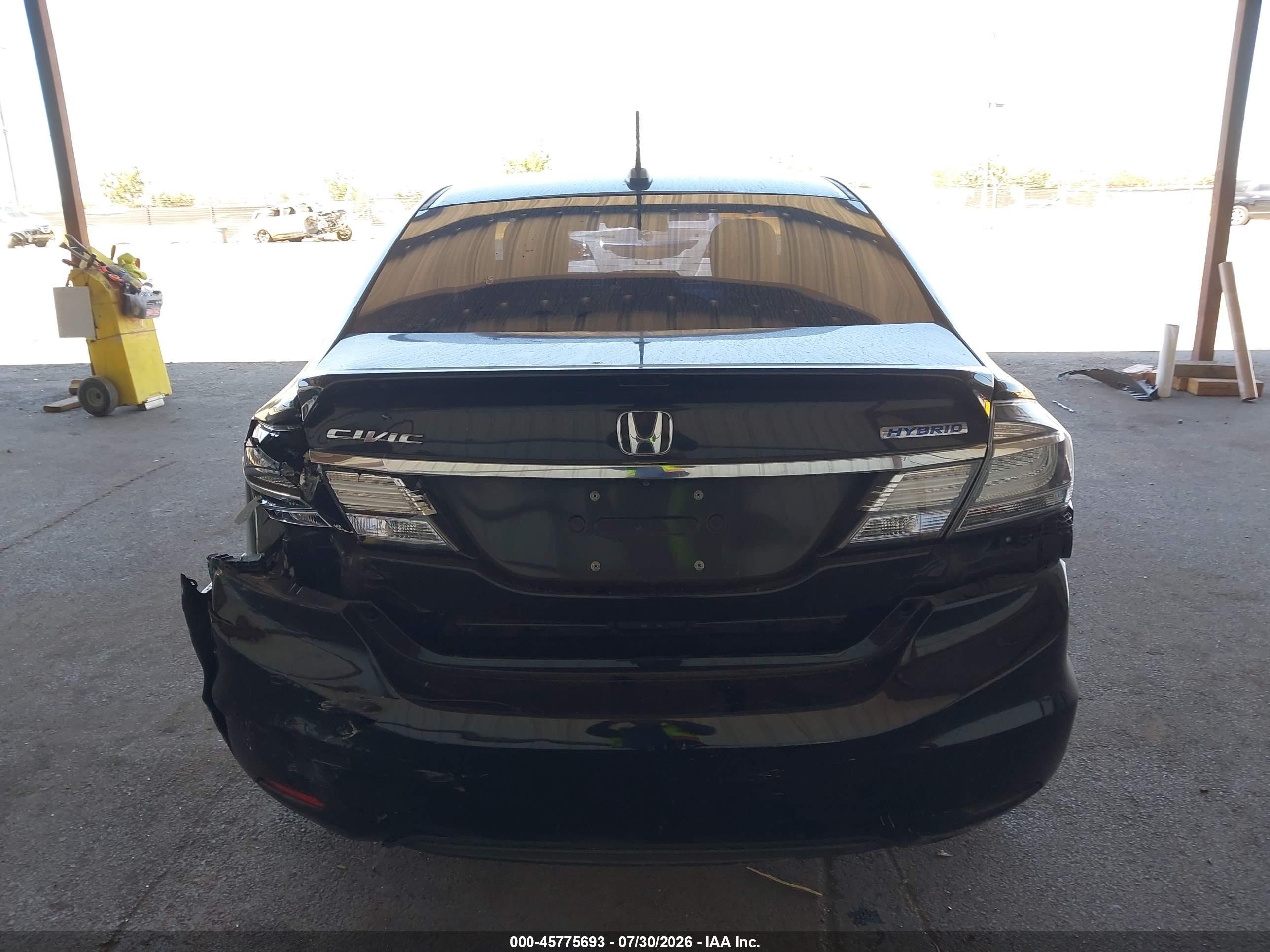 2013 Honda Civic Hybrid   Черный vin: 19XFB4F25DE000478