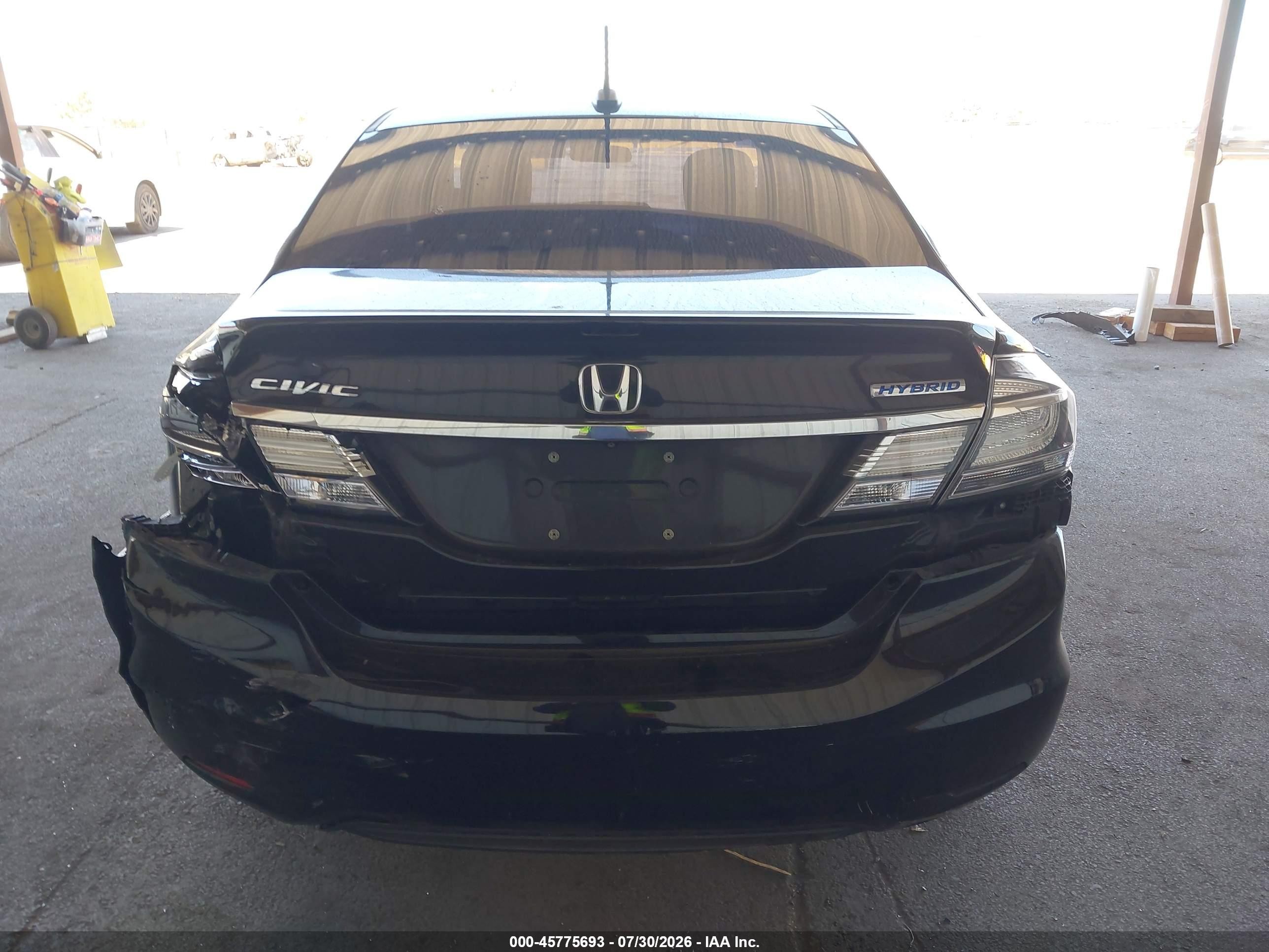 2013 Honda Civic Hybrid   Черный vin: 19XFB4F25DE000478