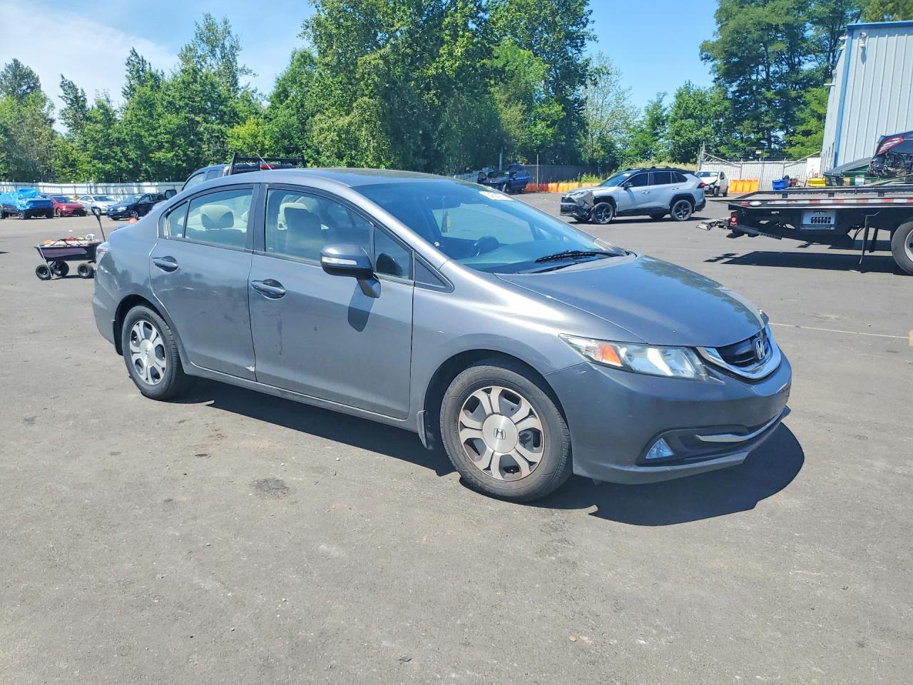 2013 Honda Civic Hybrid Gray vin: 19XFB4F25DE203256