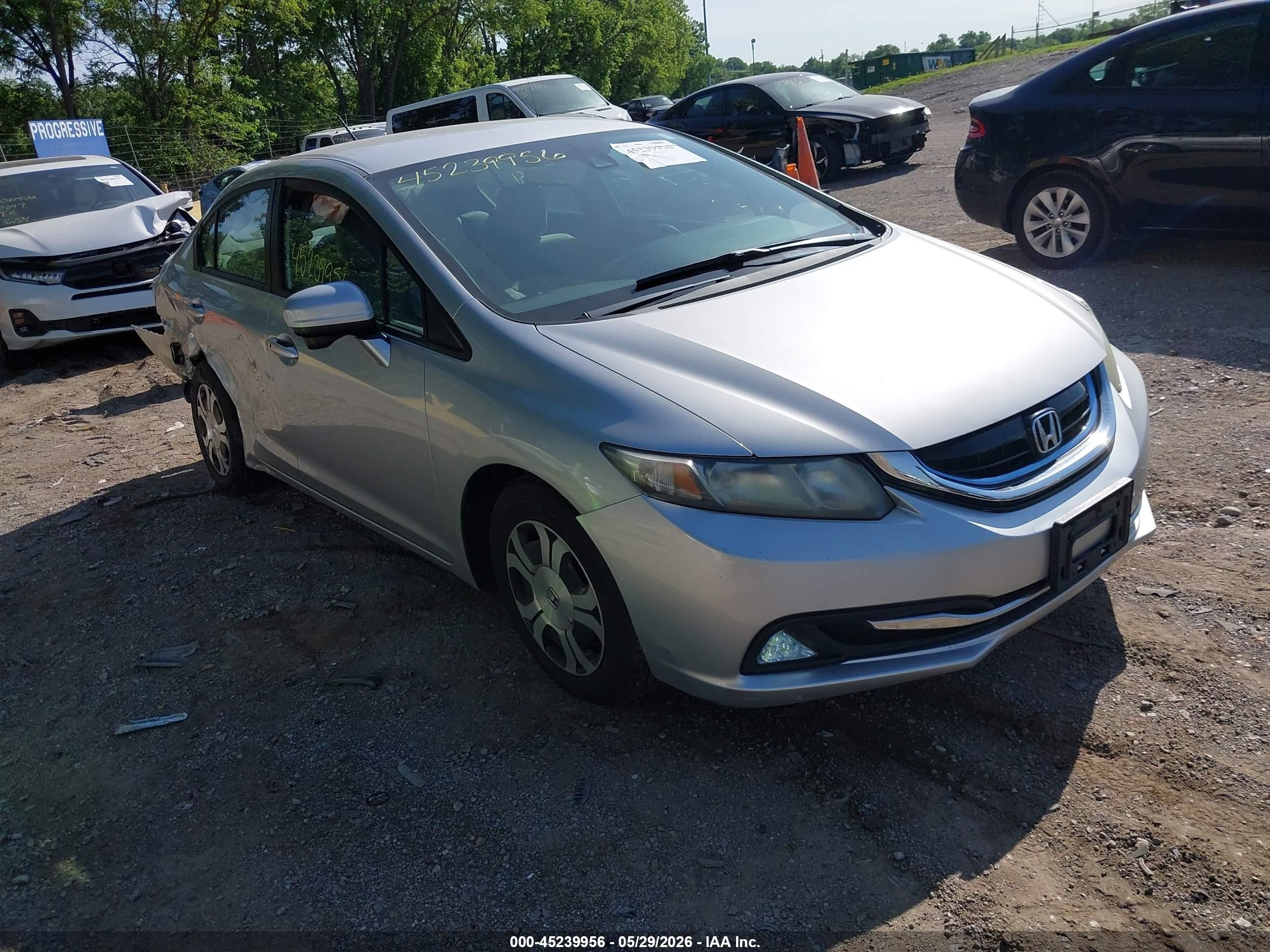 2014 Honda Civic Hybrid   Silver vin: 19XFB4F25EE000577