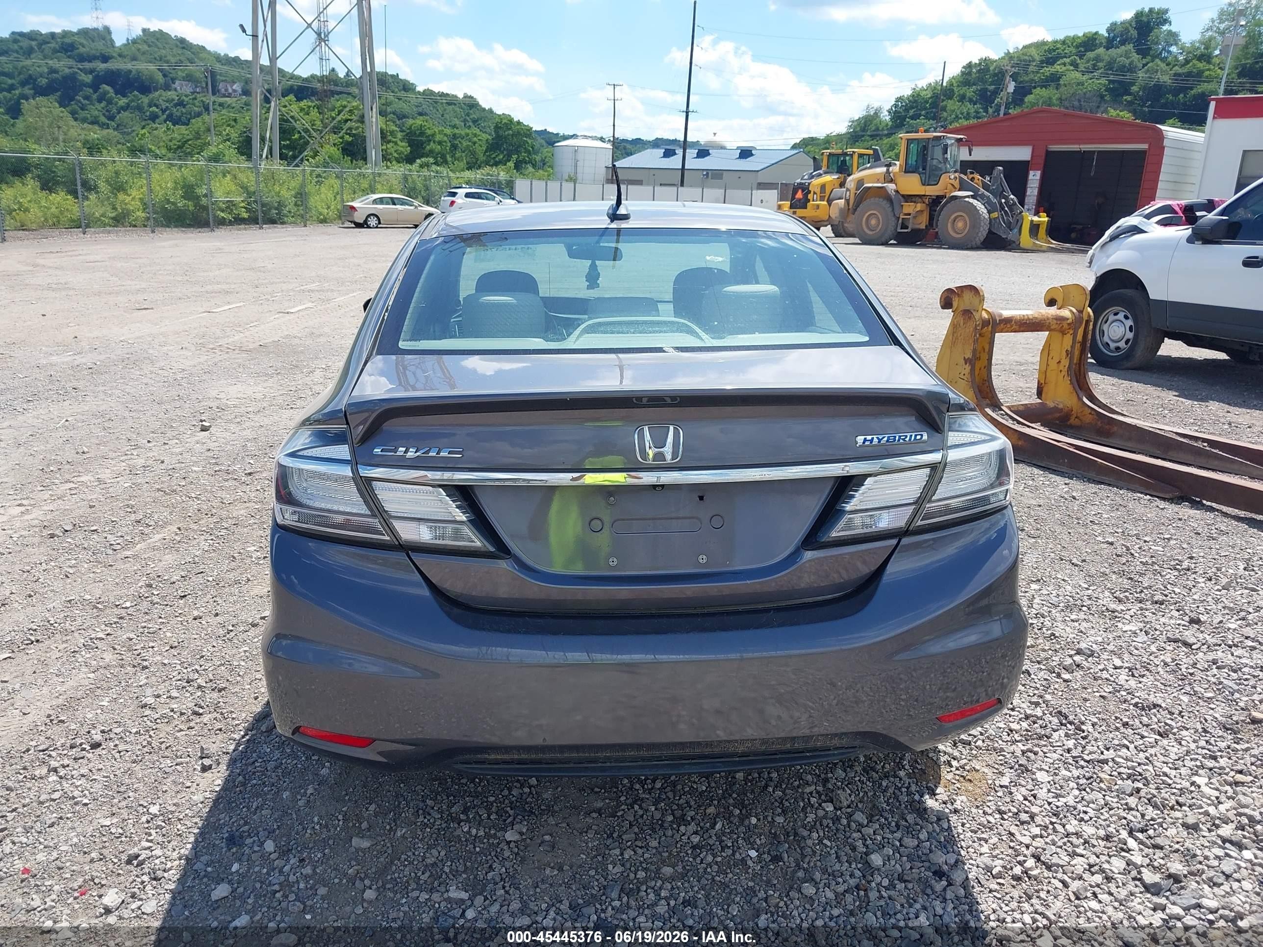 2015 Honda Civic Hybrid   Gray vin: 19XFB4F25FE201543