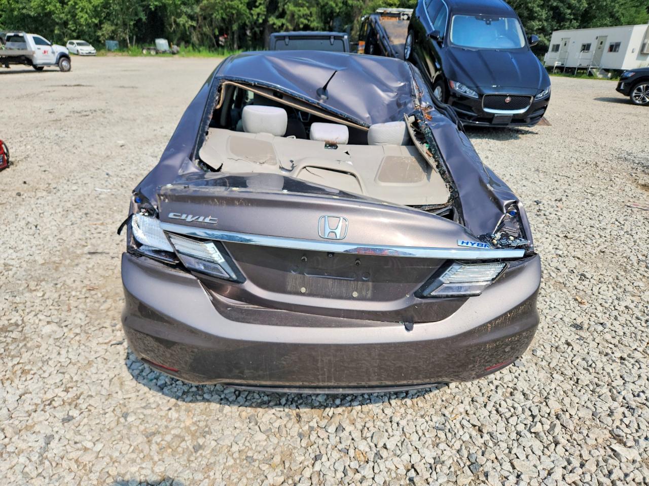 2014 Honda Civic Hybrid Gray vin: 19XFB4F26EE200660