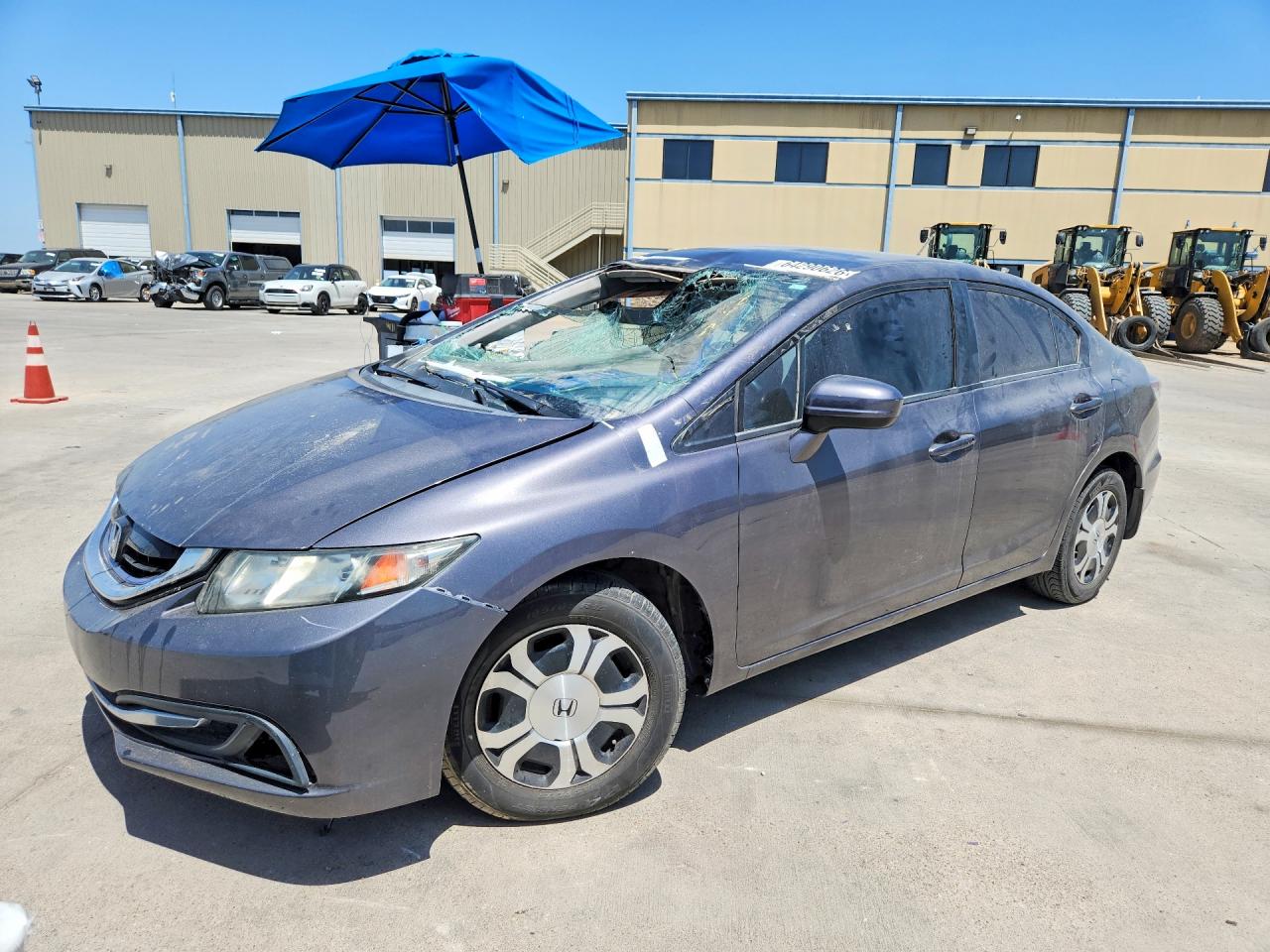2015 Honda Civic Hybrid Gray vin: 19XFB4F26FE000508