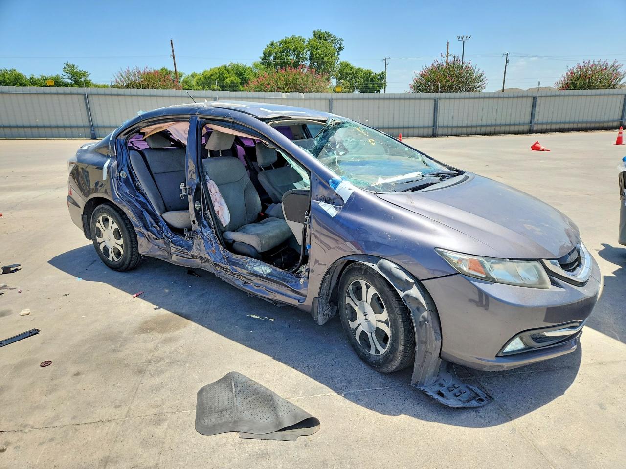 2015 Honda Civic Hybrid Gray vin: 19XFB4F26FE000508