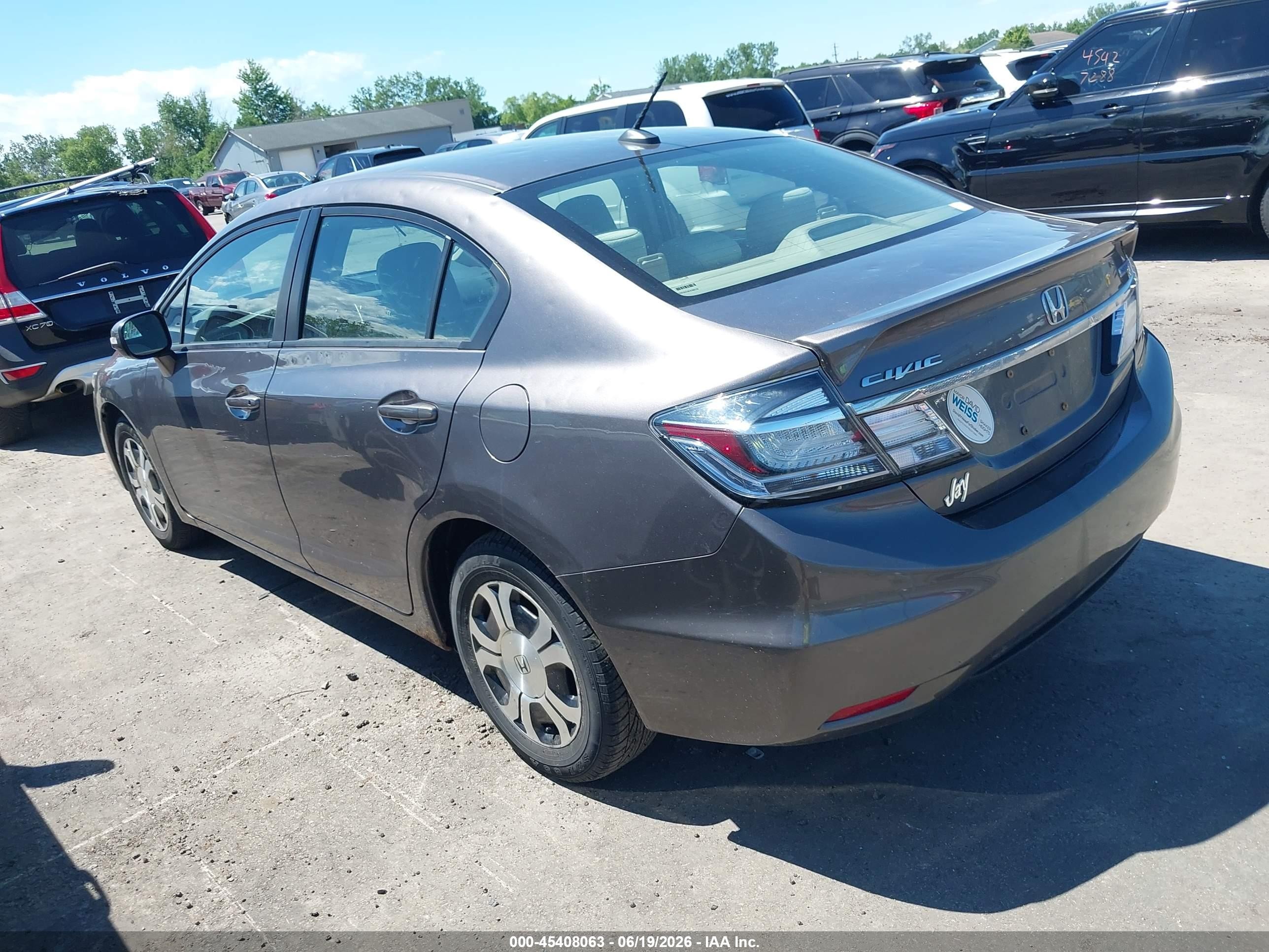 2013 Honda Civic Hybrid Gray vin: 19XFB4F27DE002104